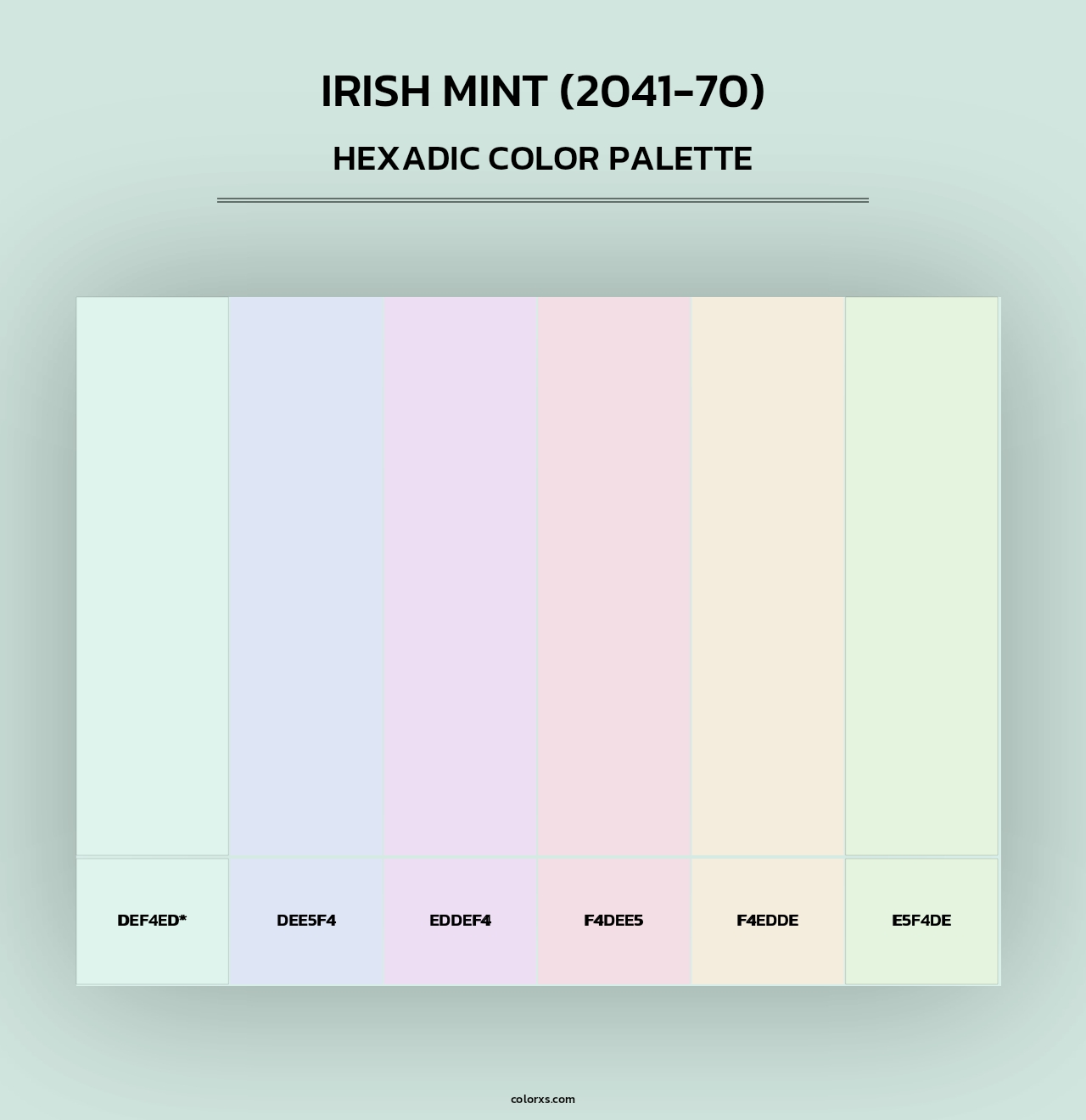 Irish Mint (2041-70) - Hexadic Color Palette