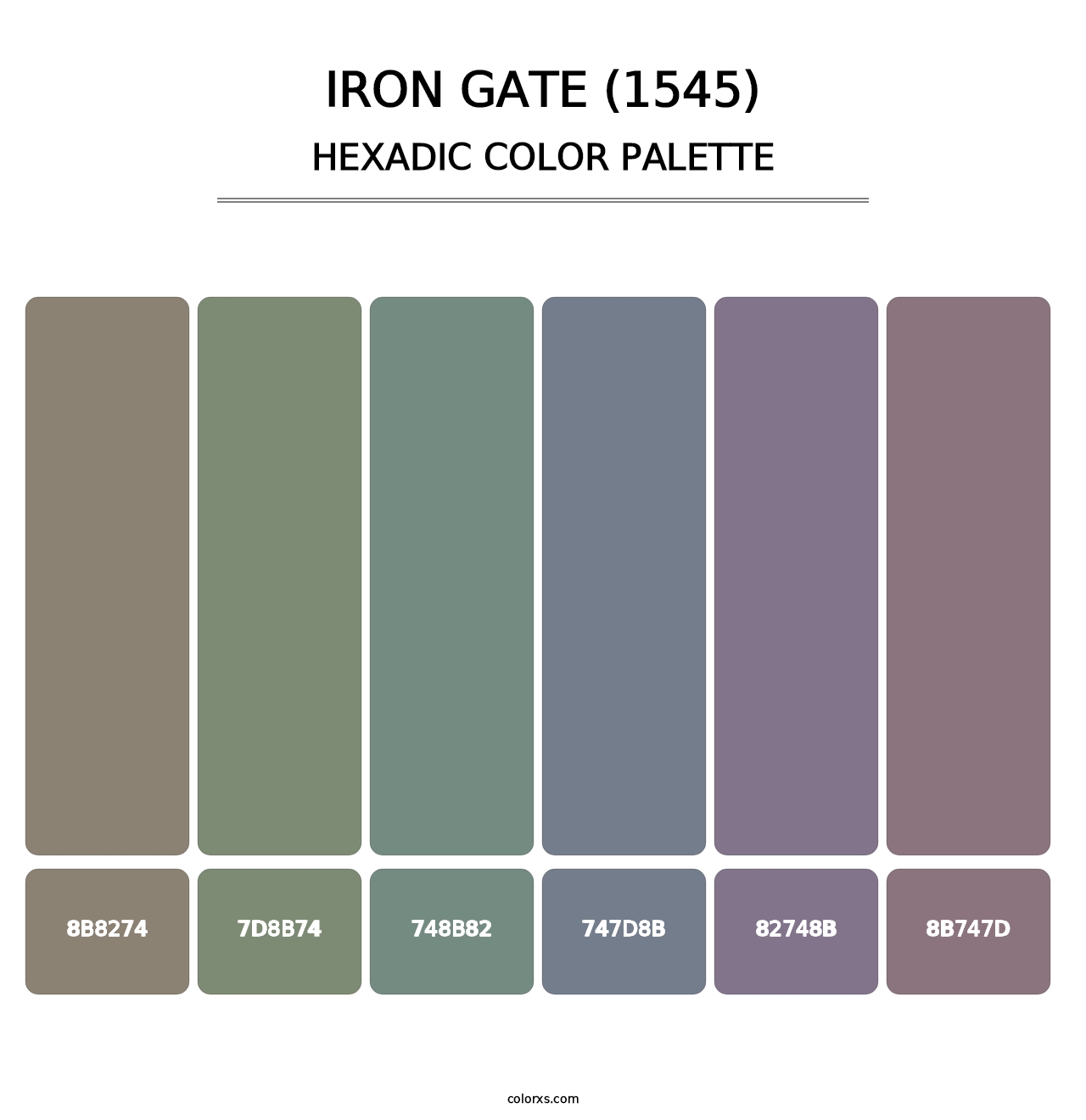 Iron Gate (1545) - Hexadic Color Palette