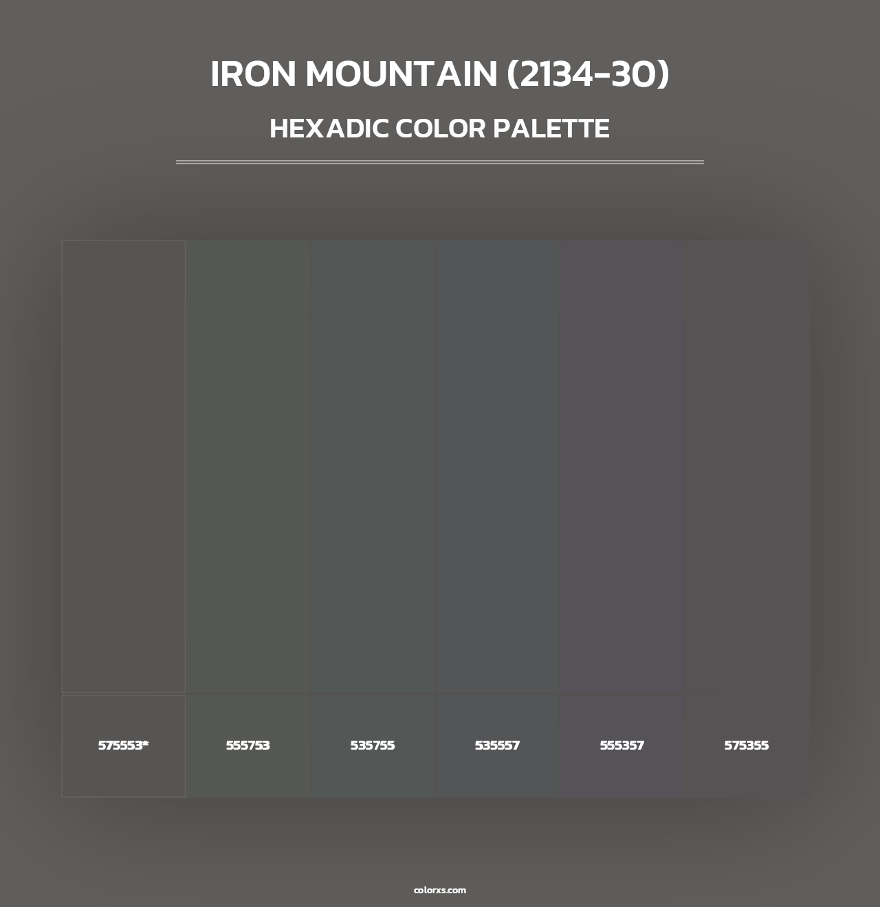 Iron Mountain (2134-30) - Hexadic Color Palette