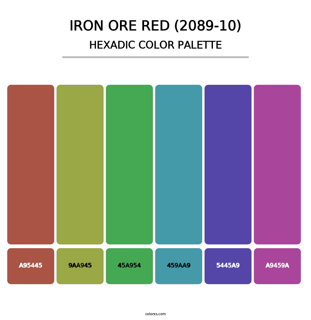 Iron Ore Red (2089-10) - Hexadic Color Palette