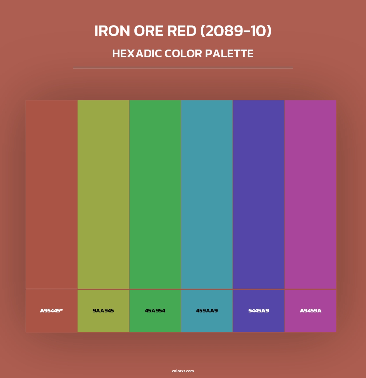 Iron Ore Red (2089-10) - Hexadic Color Palette