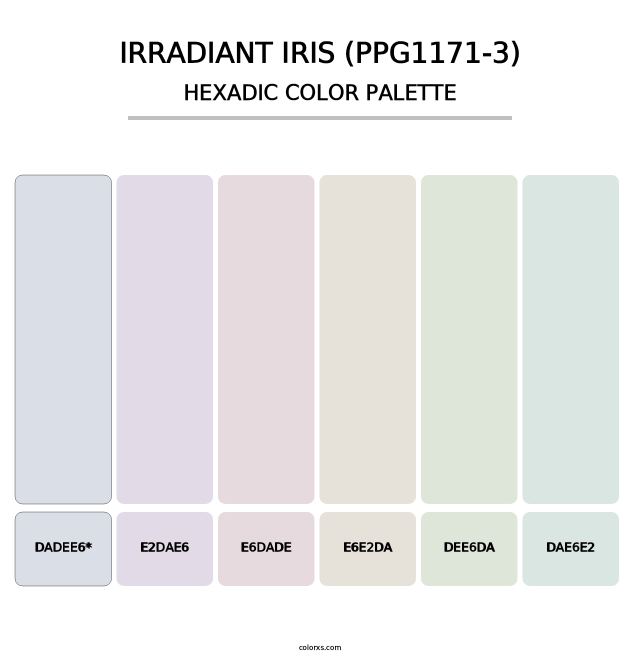Irradiant Iris (PPG1171-3) - Hexadic Color Palette