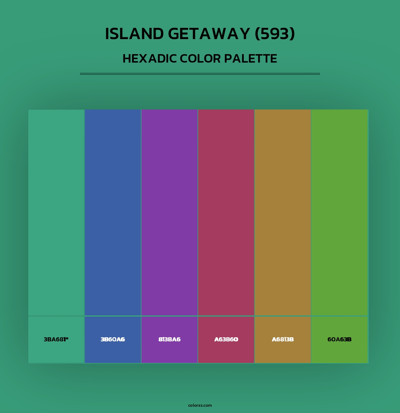 Island Getaway (593) - Hexadic Color Palette