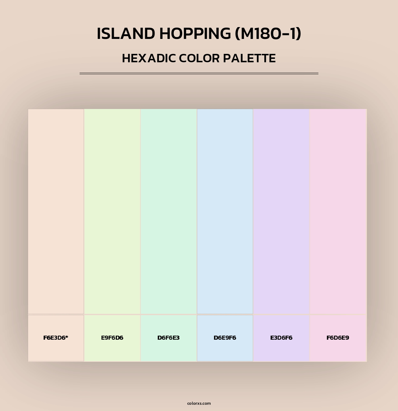 Island Hopping (M180-1) - Hexadic Color Palette