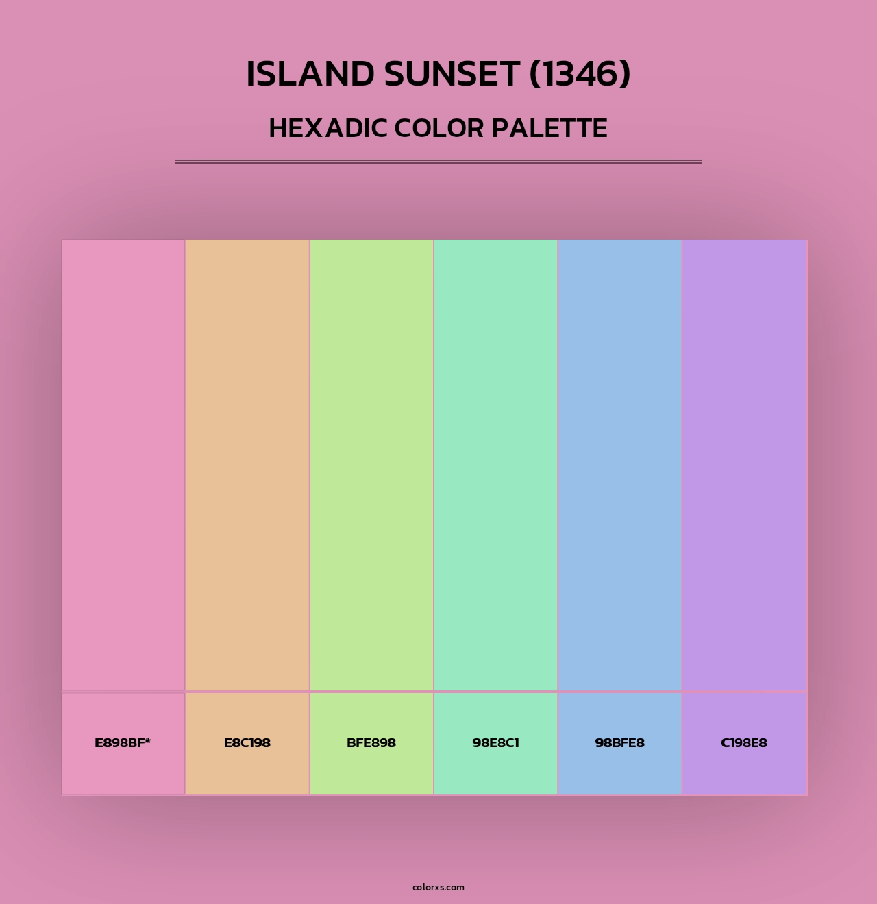 Island Sunset (1346) - Hexadic Color Palette