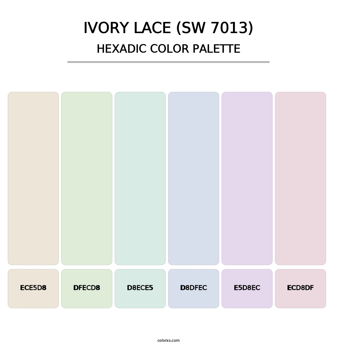 Ivory Lace (SW 7013) - Hexadic Color Palette
