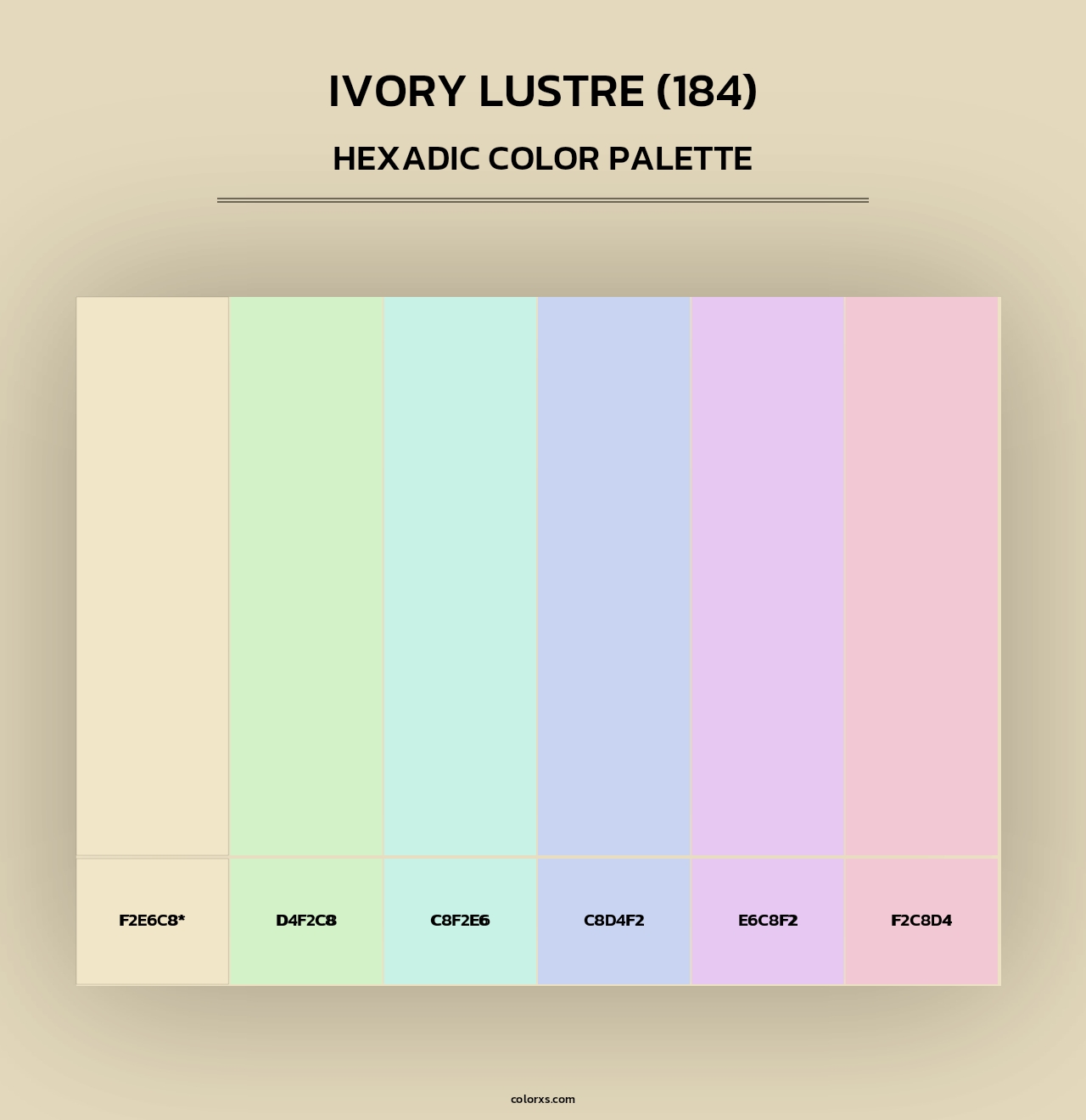 Ivory Lustre (184) - Hexadic Color Palette