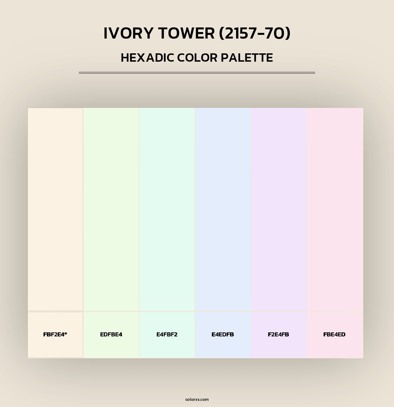 Ivory Tower (2157-70) - Hexadic Color Palette