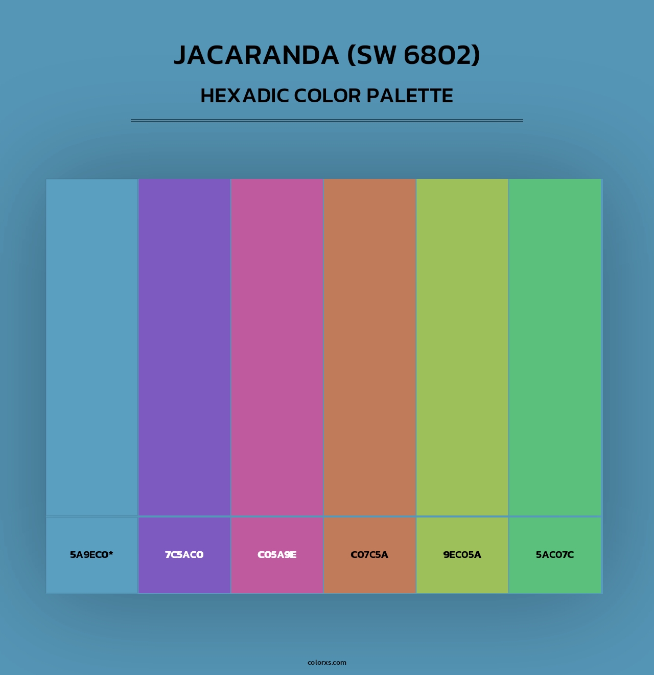 Jacaranda (SW 6802) - Hexadic Color Palette
