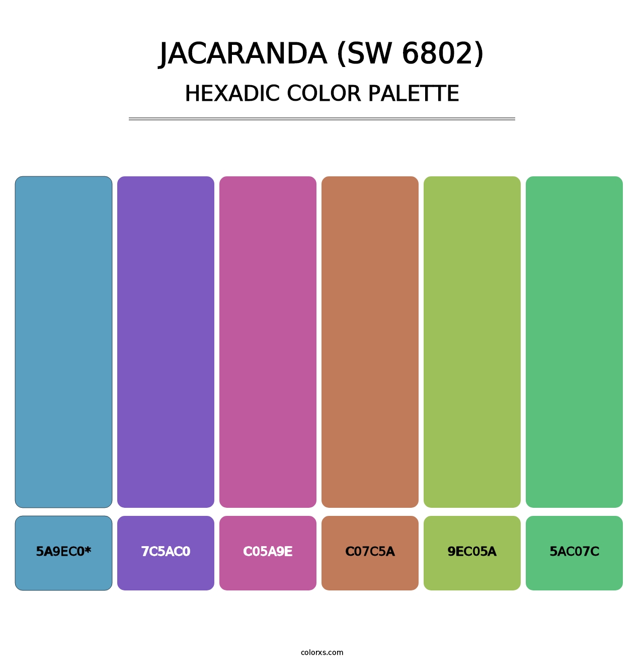 Jacaranda (SW 6802) - Hexadic Color Palette