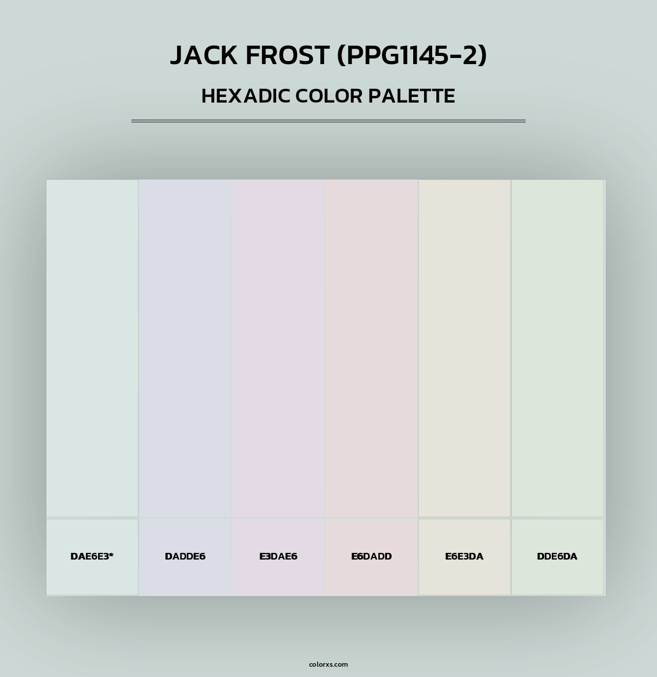 Jack Frost (PPG1145-2) - Hexadic Color Palette