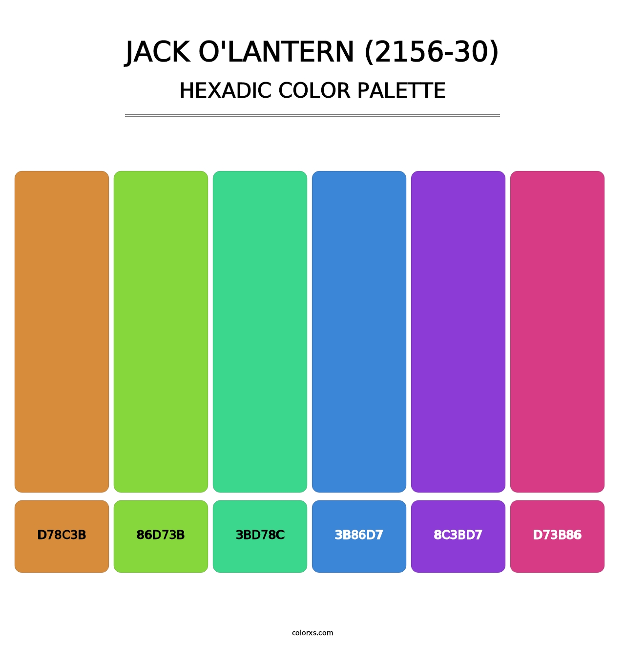 Jack O'Lantern (2156-30) - Hexadic Color Palette