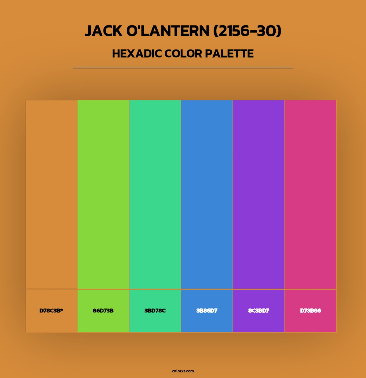 Jack O'Lantern (2156-30) - Hexadic Color Palette