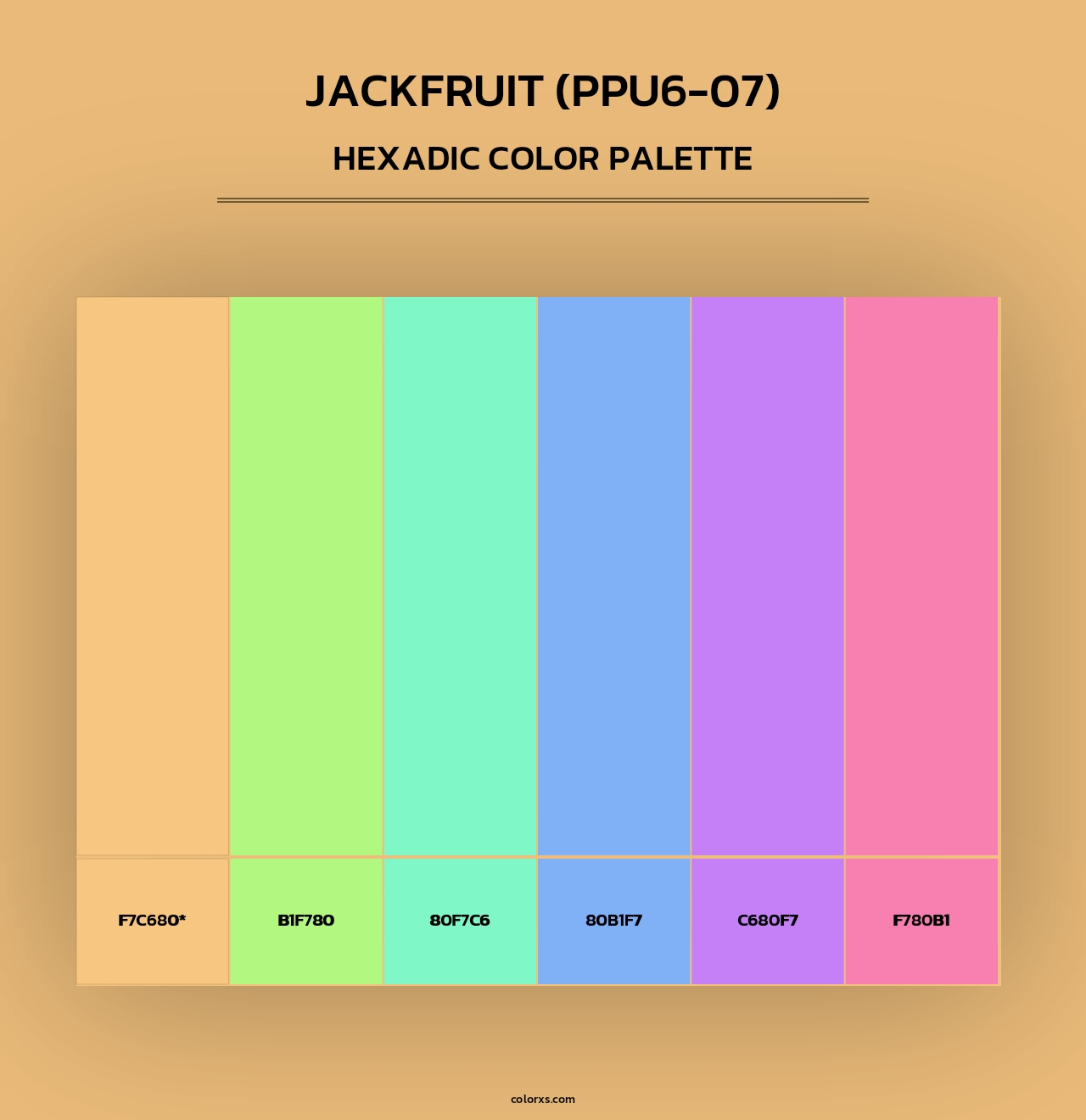 Jackfruit (PPU6-07) - Hexadic Color Palette