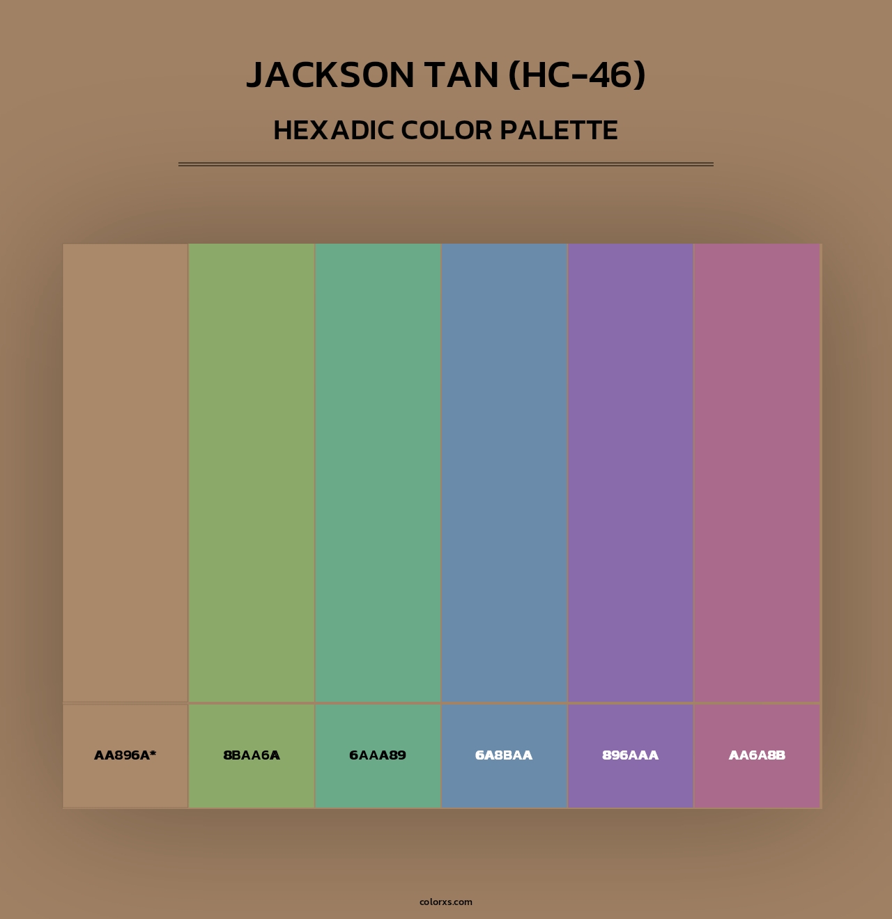 Jackson Tan (HC-46) - Hexadic Color Palette