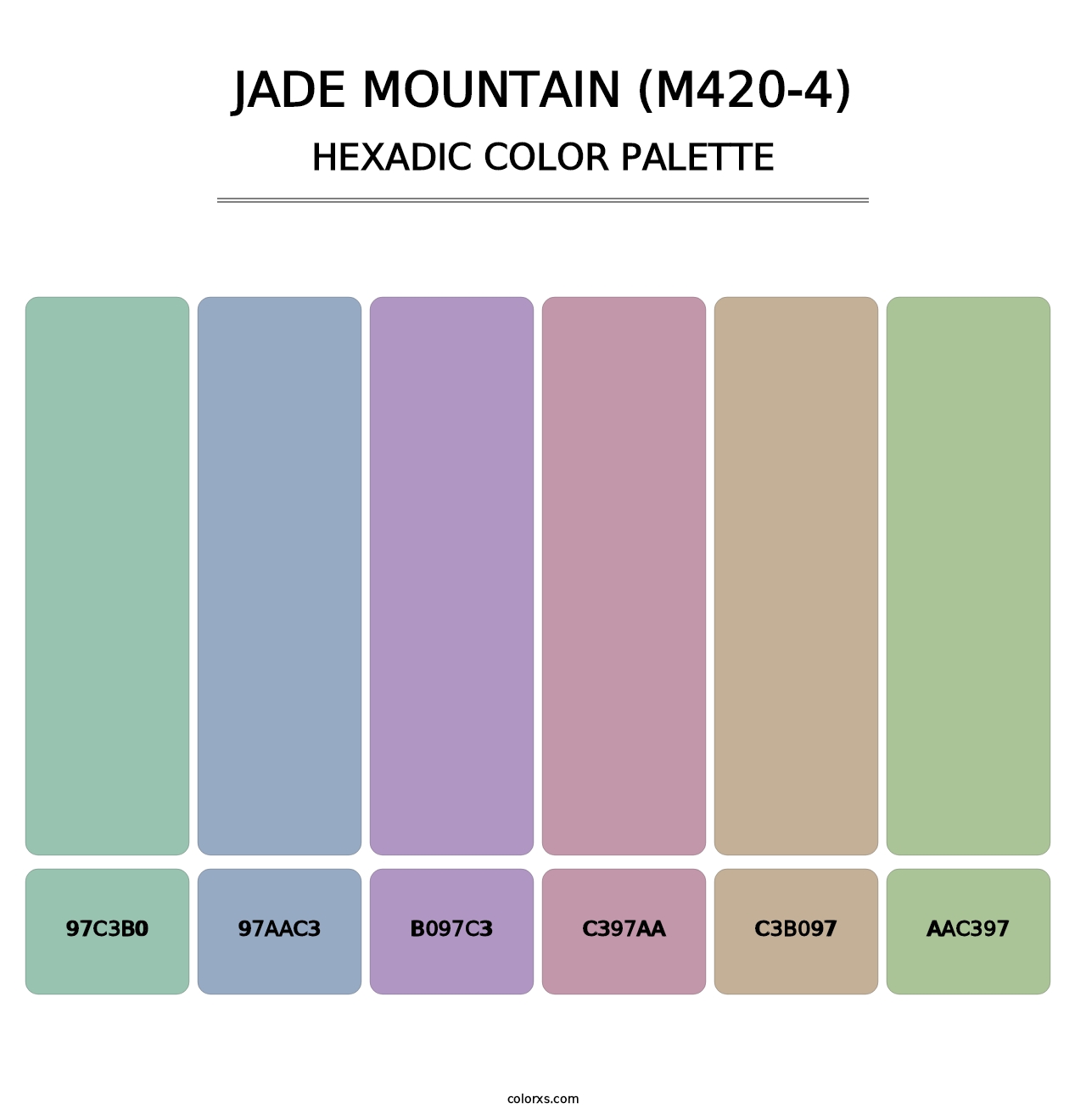 Jade Mountain (M420-4) - Hexadic Color Palette