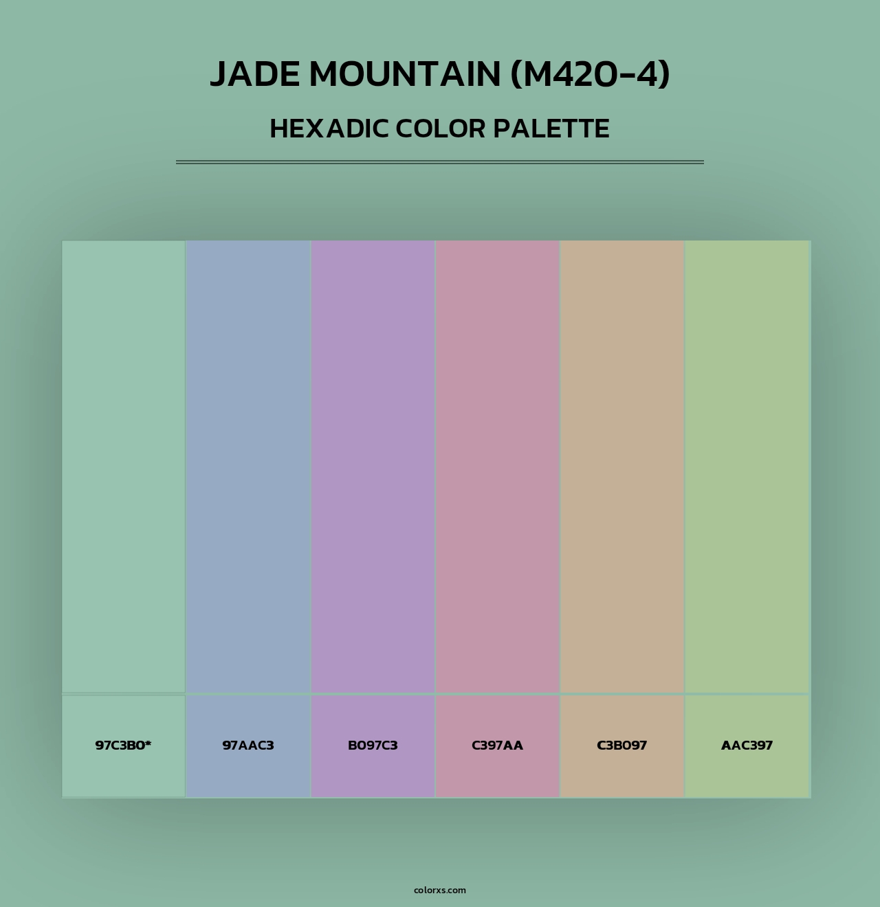 Jade Mountain (M420-4) - Hexadic Color Palette