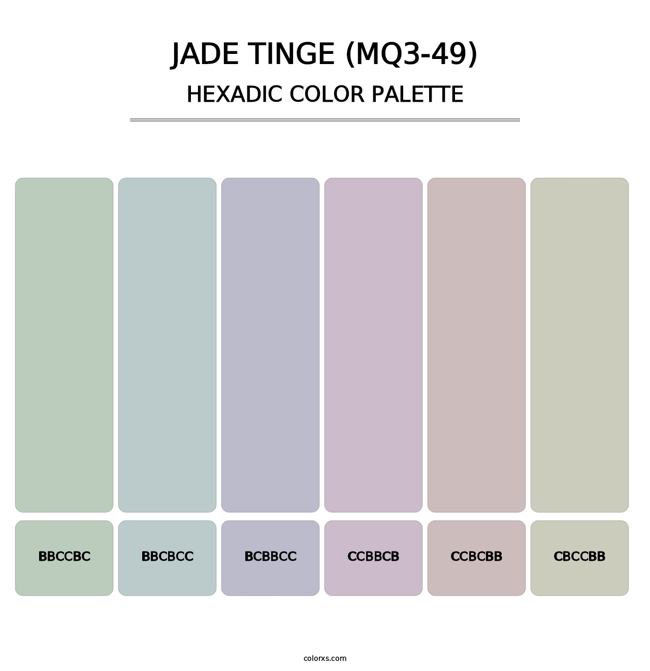 Jade Tinge (MQ3-49) - Hexadic Color Palette