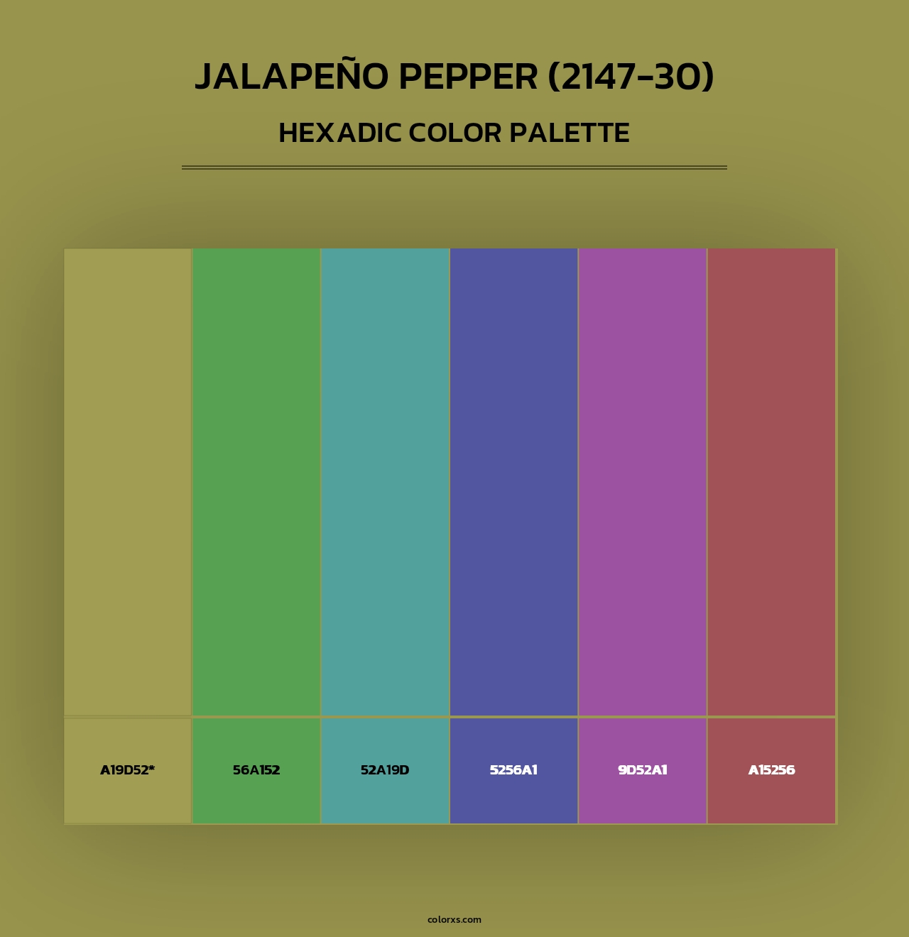Jalapeño Pepper (2147-30) - Hexadic Color Palette