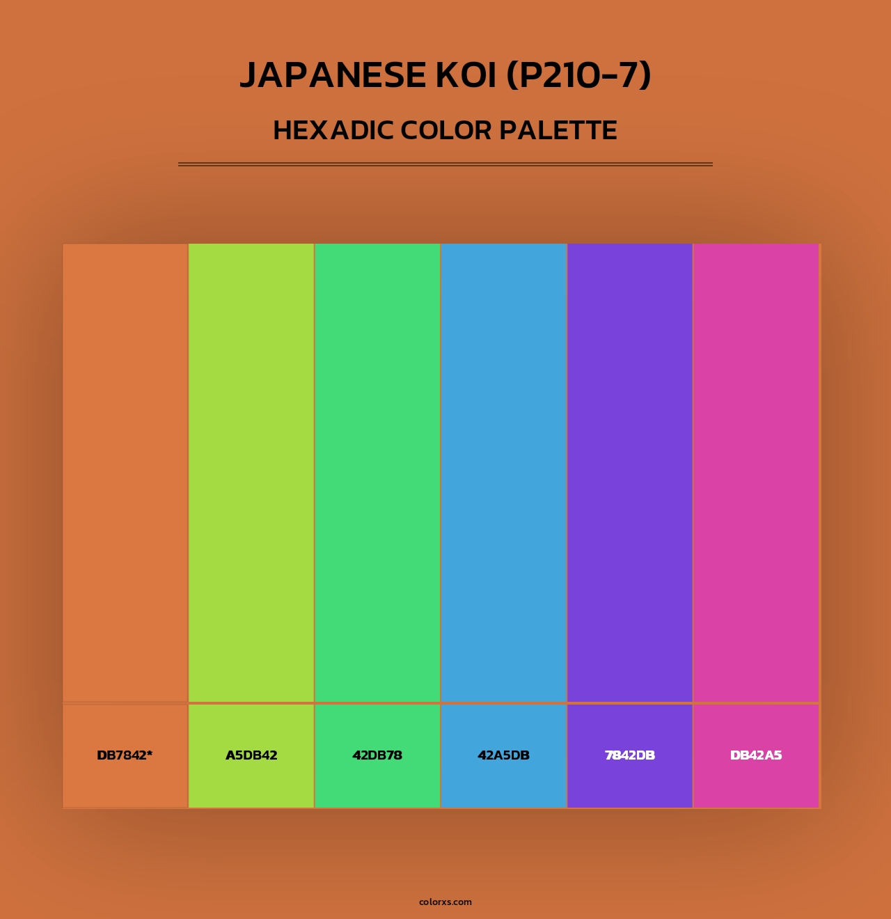 Japanese Koi (P210-7) - Hexadic Color Palette