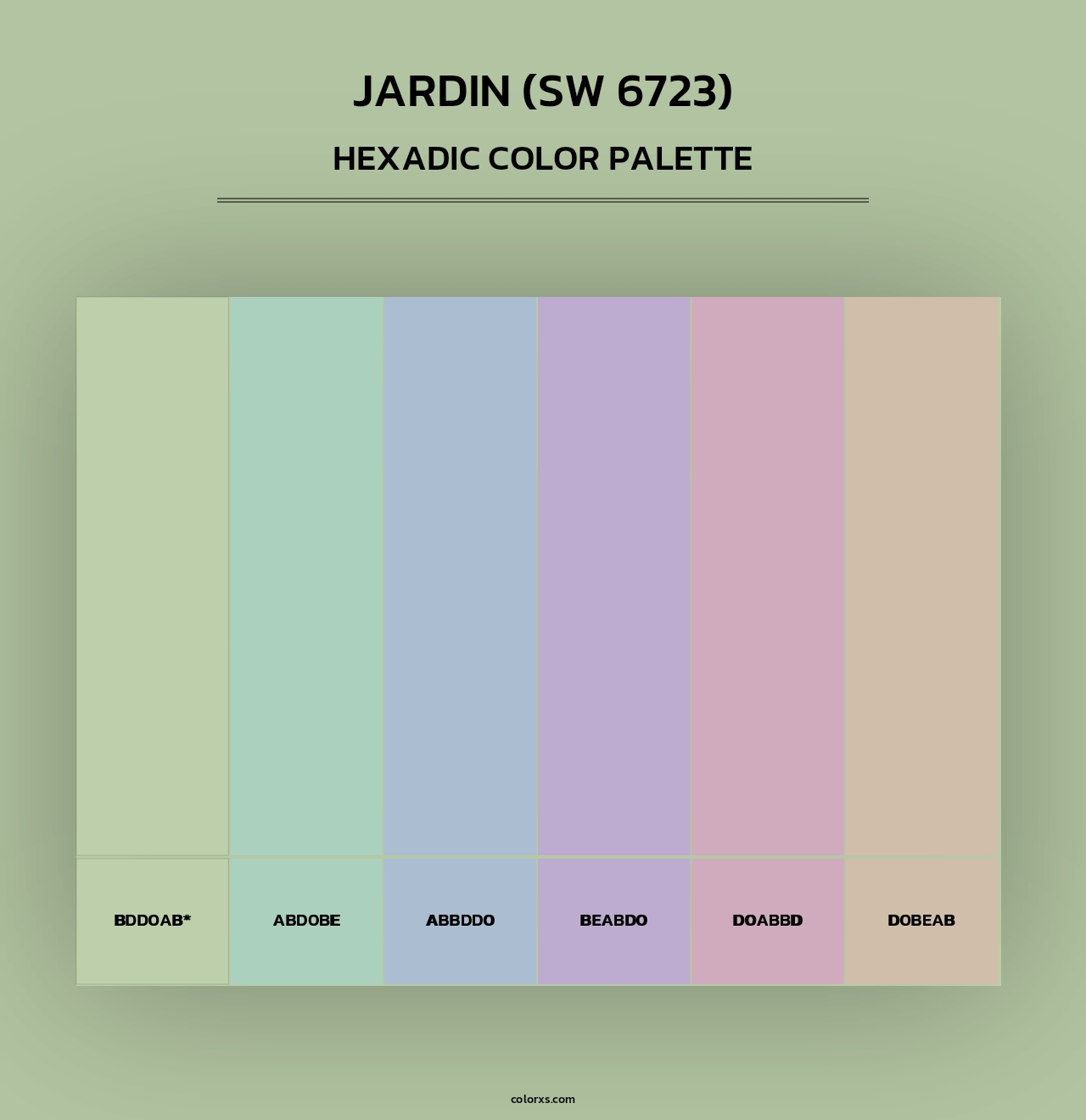 Jardin (SW 6723) - Hexadic Color Palette