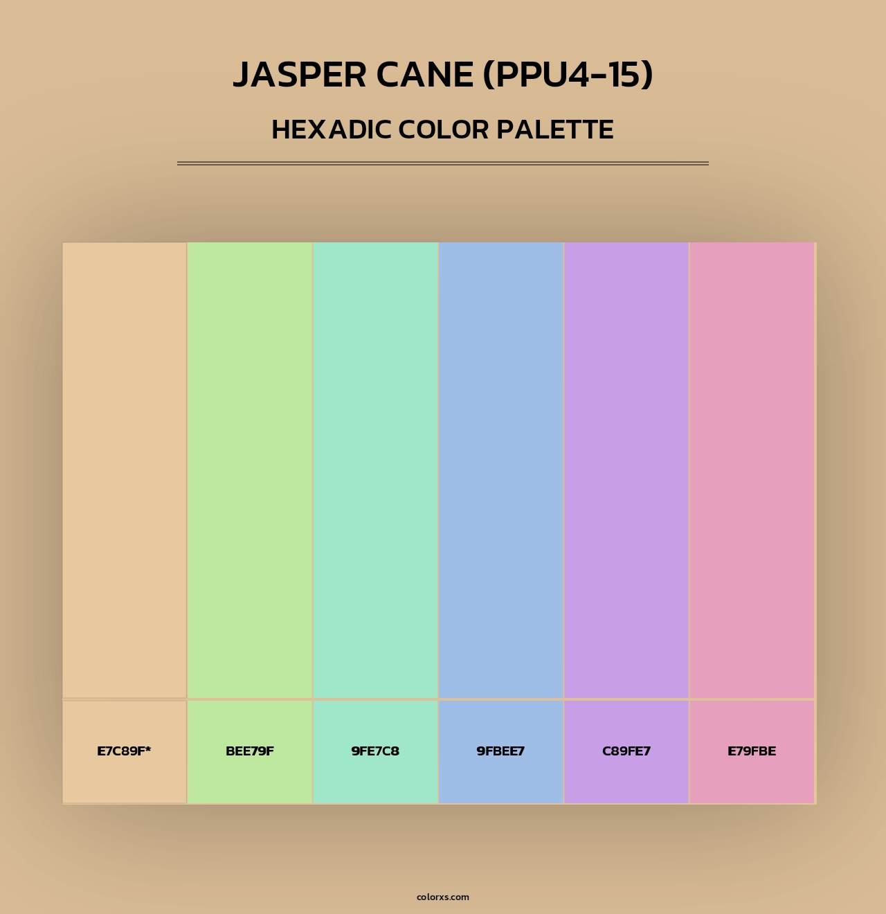 Jasper Cane (PPU4-15) - Hexadic Color Palette