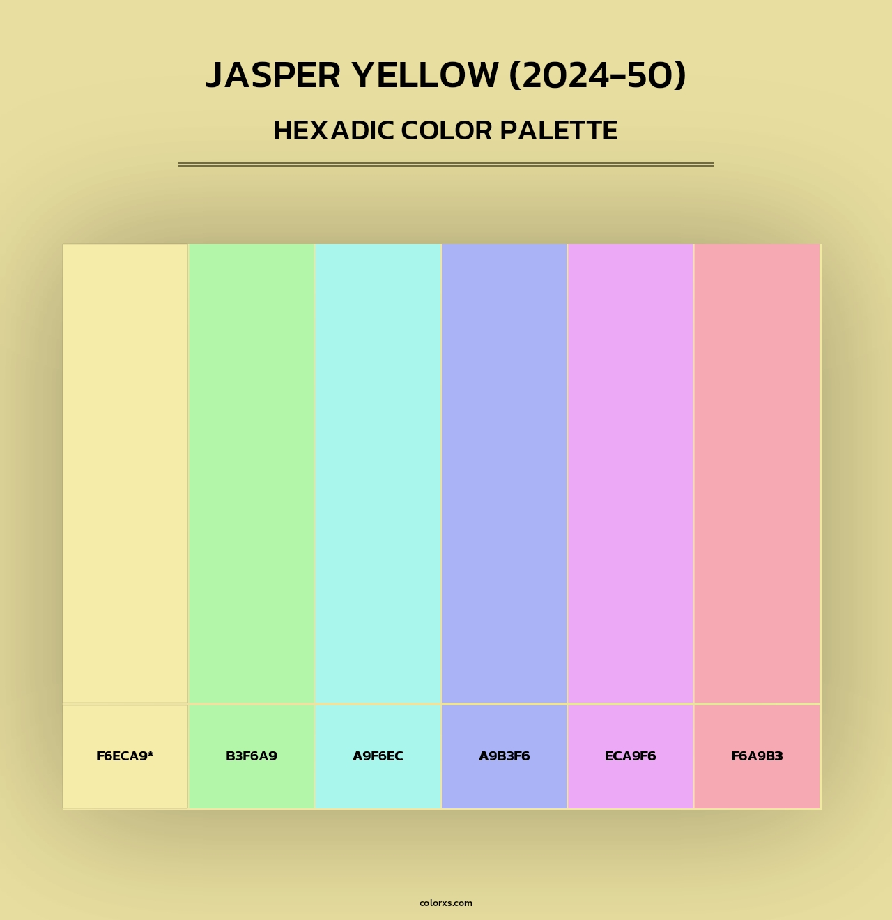 Jasper Yellow (2024-50) - Hexadic Color Palette