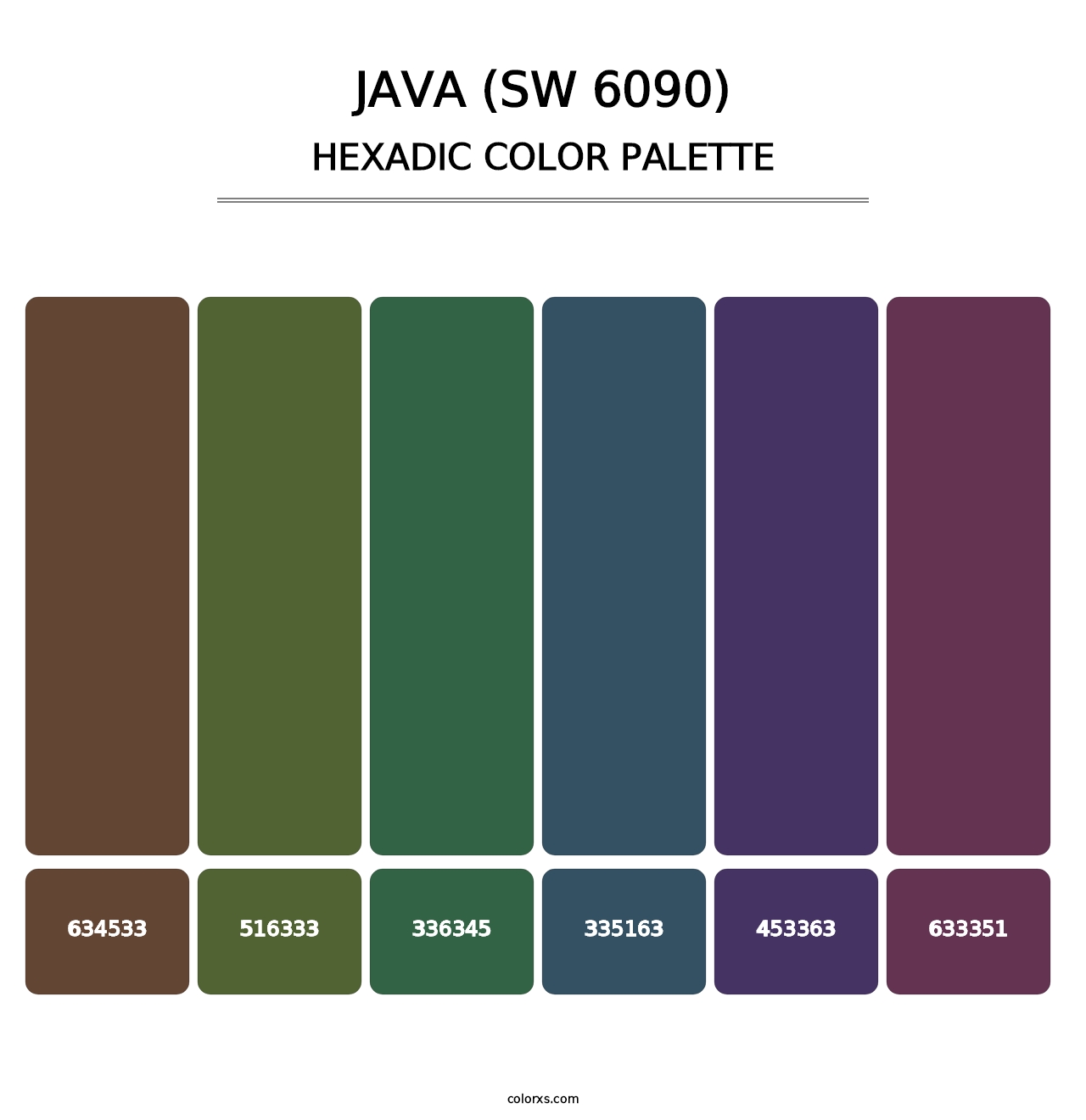 Java (SW 6090) - Hexadic Color Palette