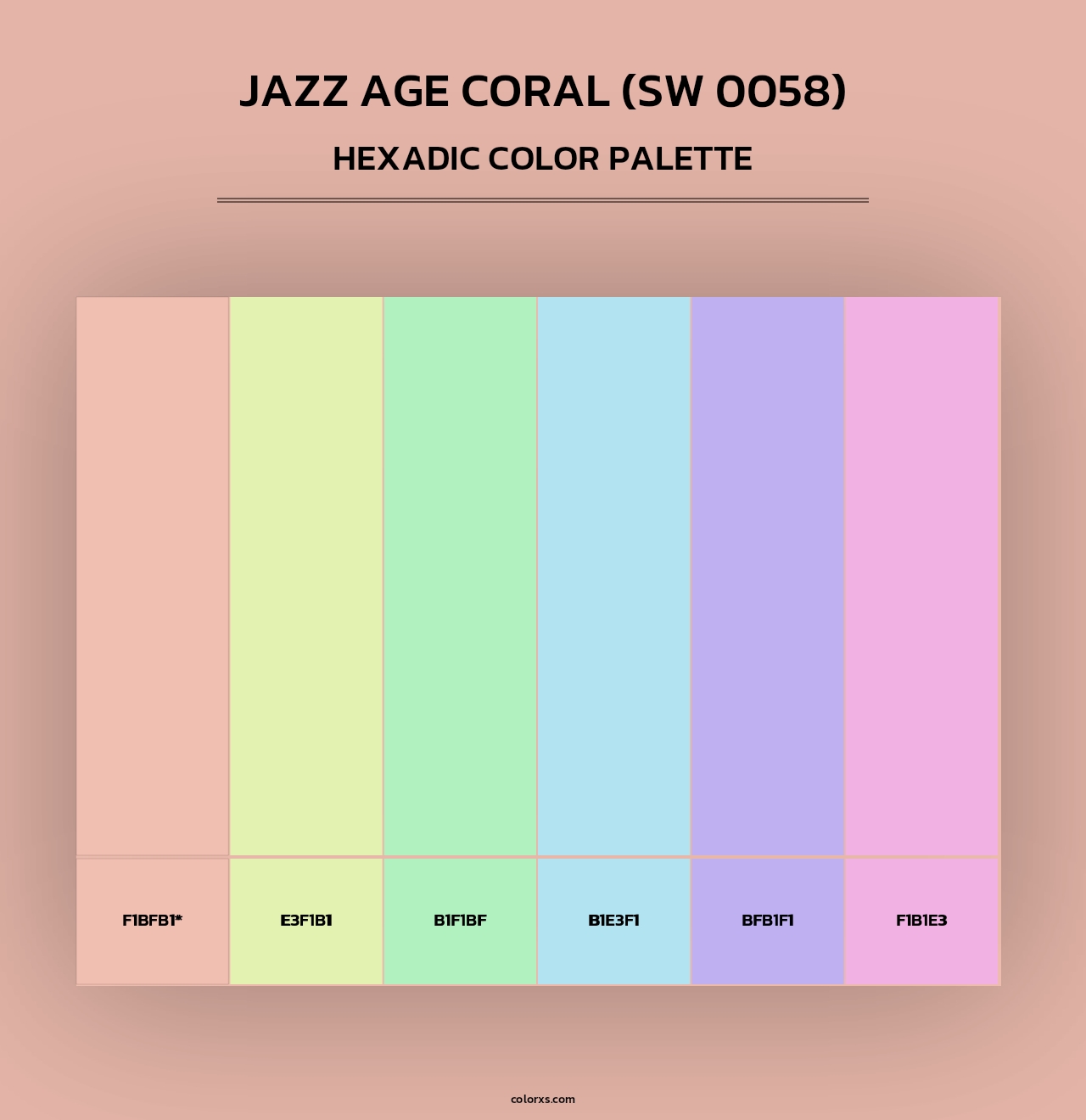 Jazz Age Coral (SW 0058) - Hexadic Color Palette