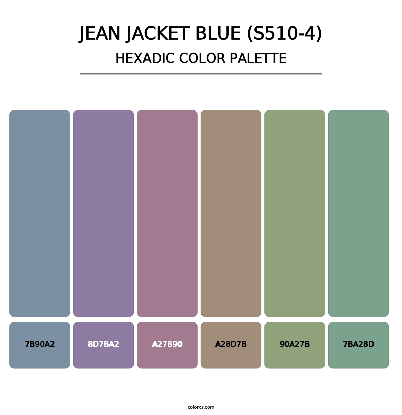 Jean Jacket Blue (S510-4) - Hexadic Color Palette
