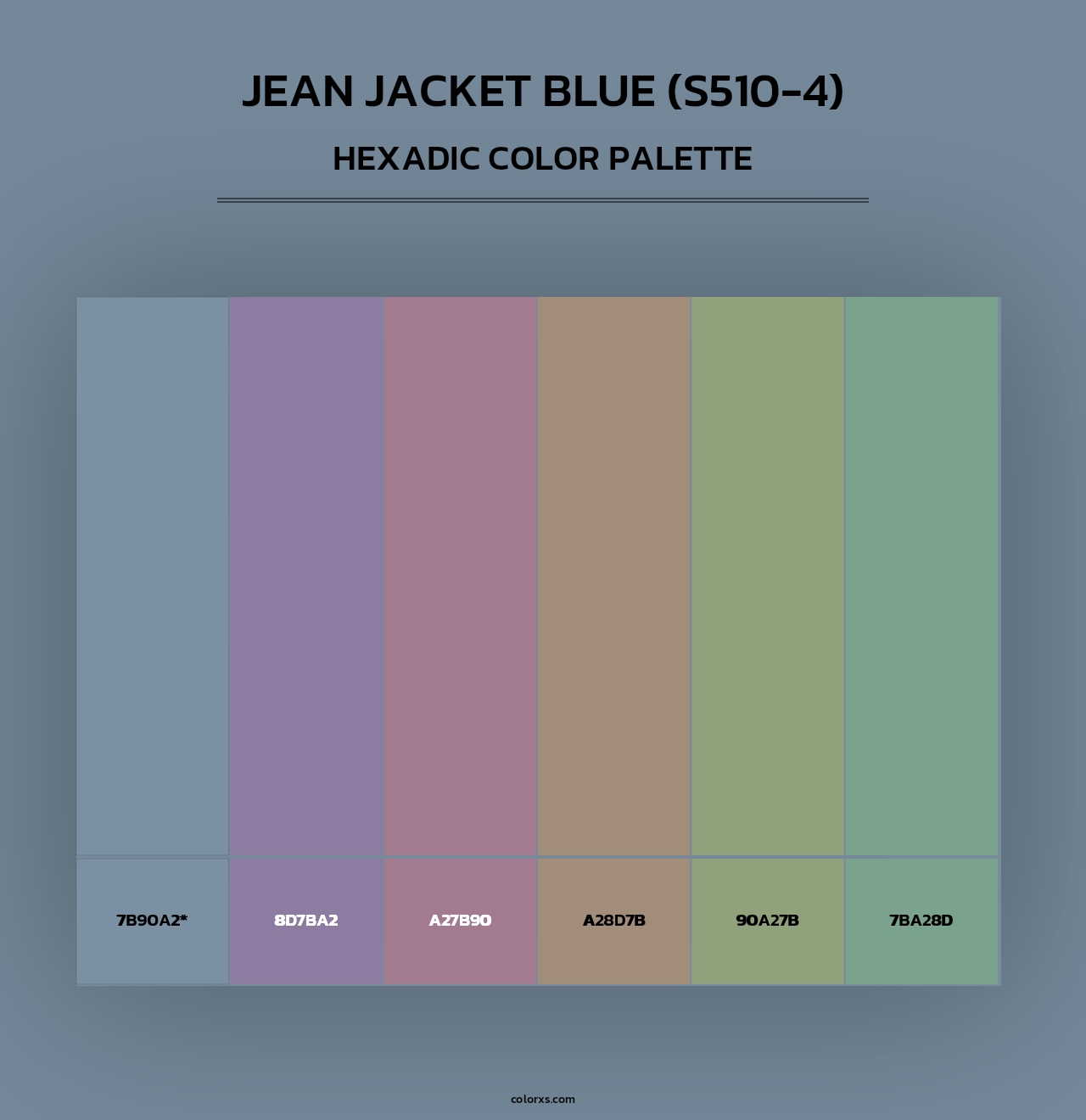 Jean Jacket Blue (S510-4) - Hexadic Color Palette
