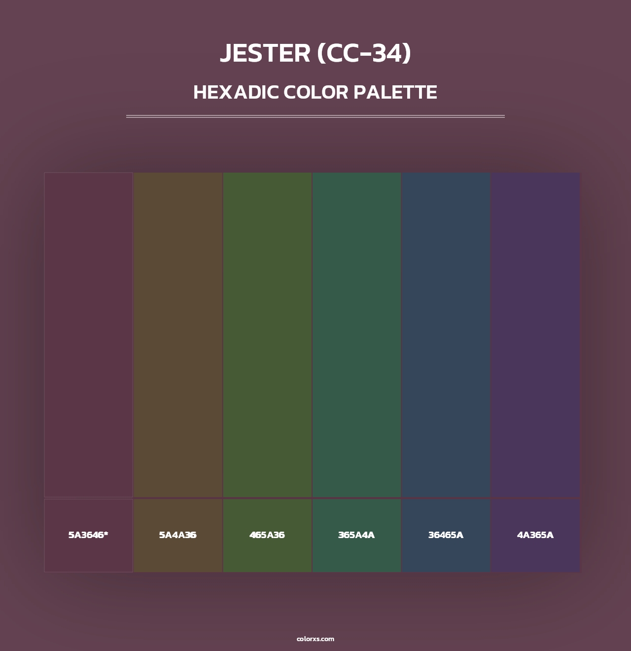 Jester (CC-34) - Hexadic Color Palette