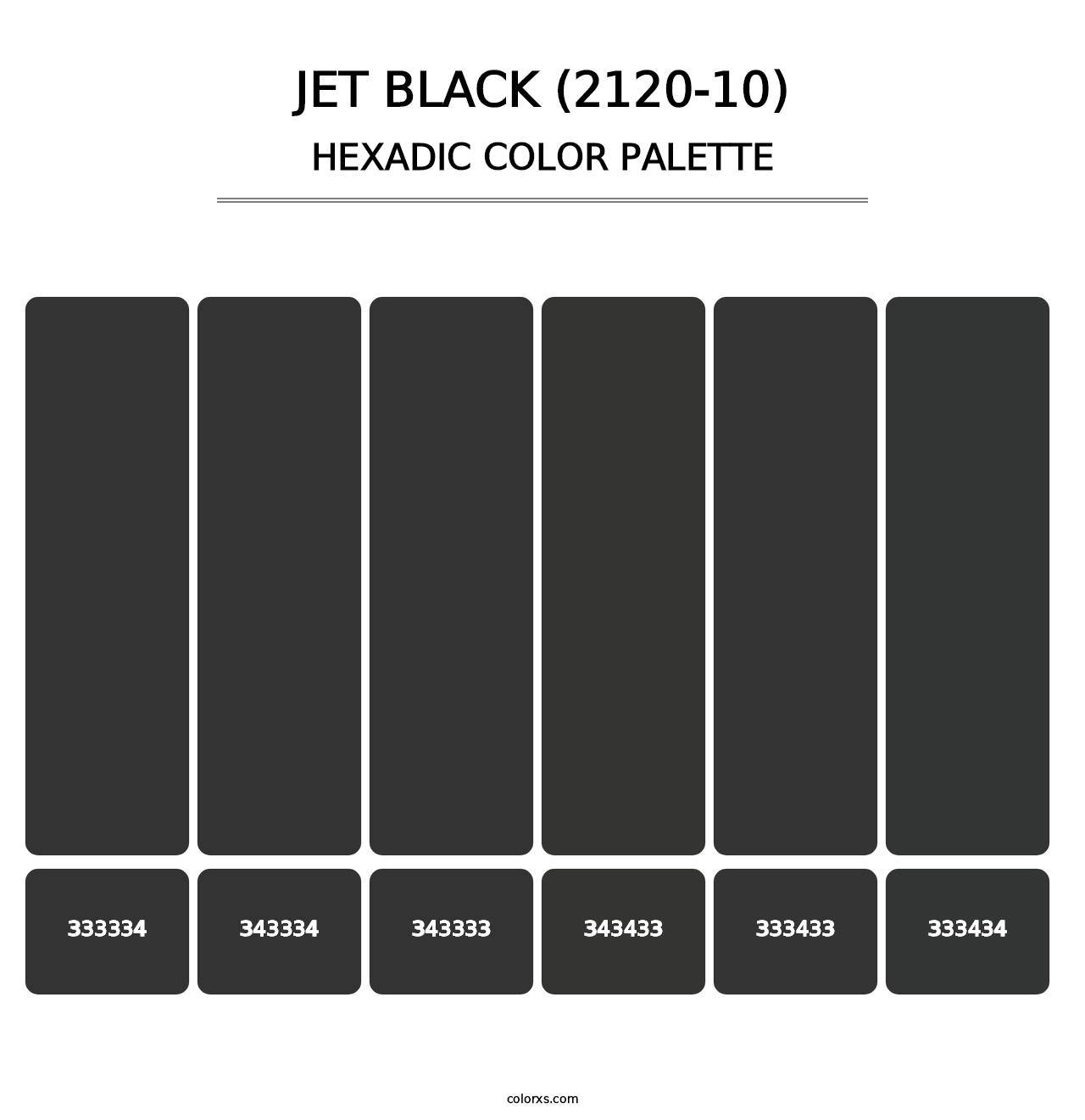 Jet Black (2120-10) - Hexadic Color Palette