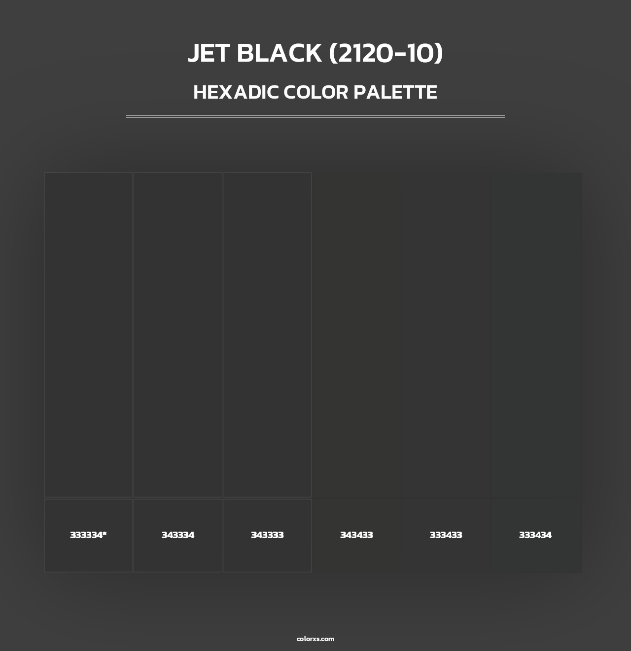 Jet Black (2120-10) - Hexadic Color Palette