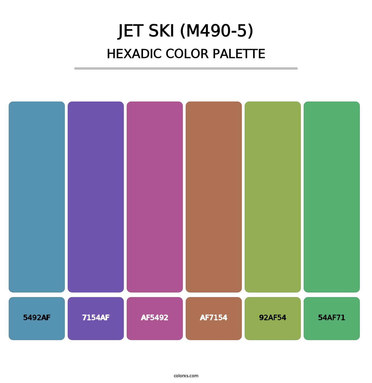 Jet Ski (M490-5) - Hexadic Color Palette
