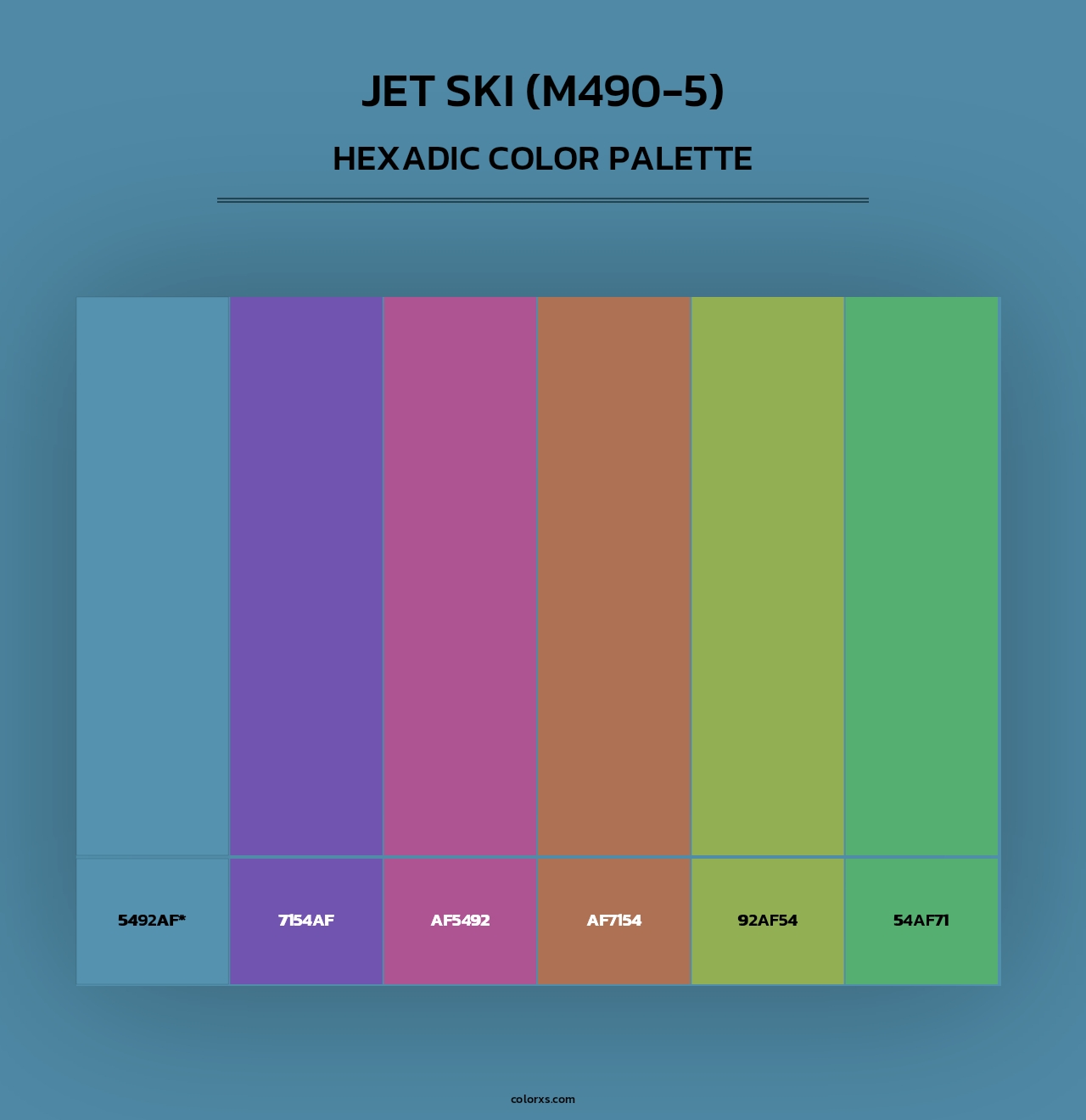 Jet Ski (M490-5) - Hexadic Color Palette