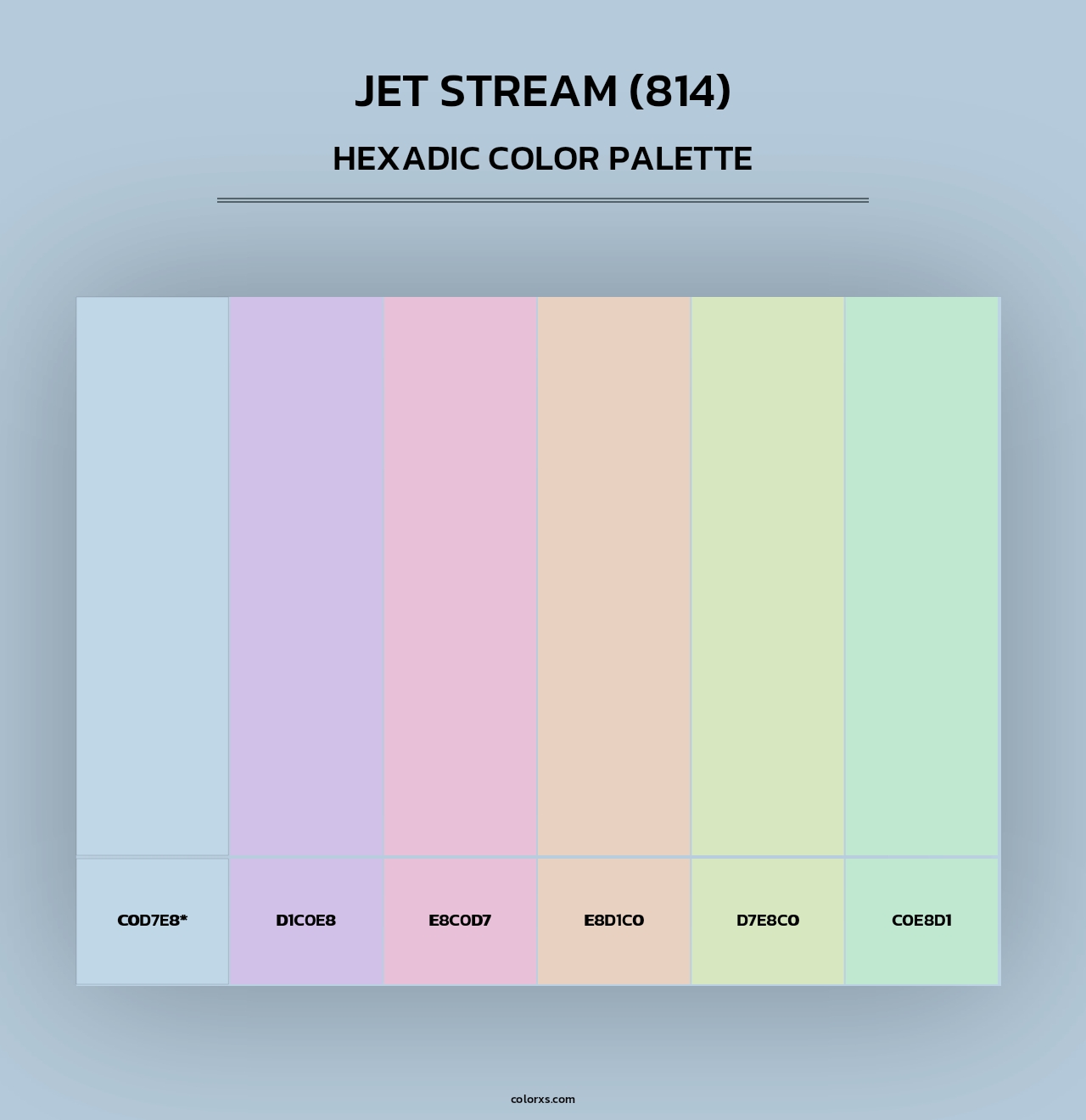 Jet Stream (814) - Hexadic Color Palette