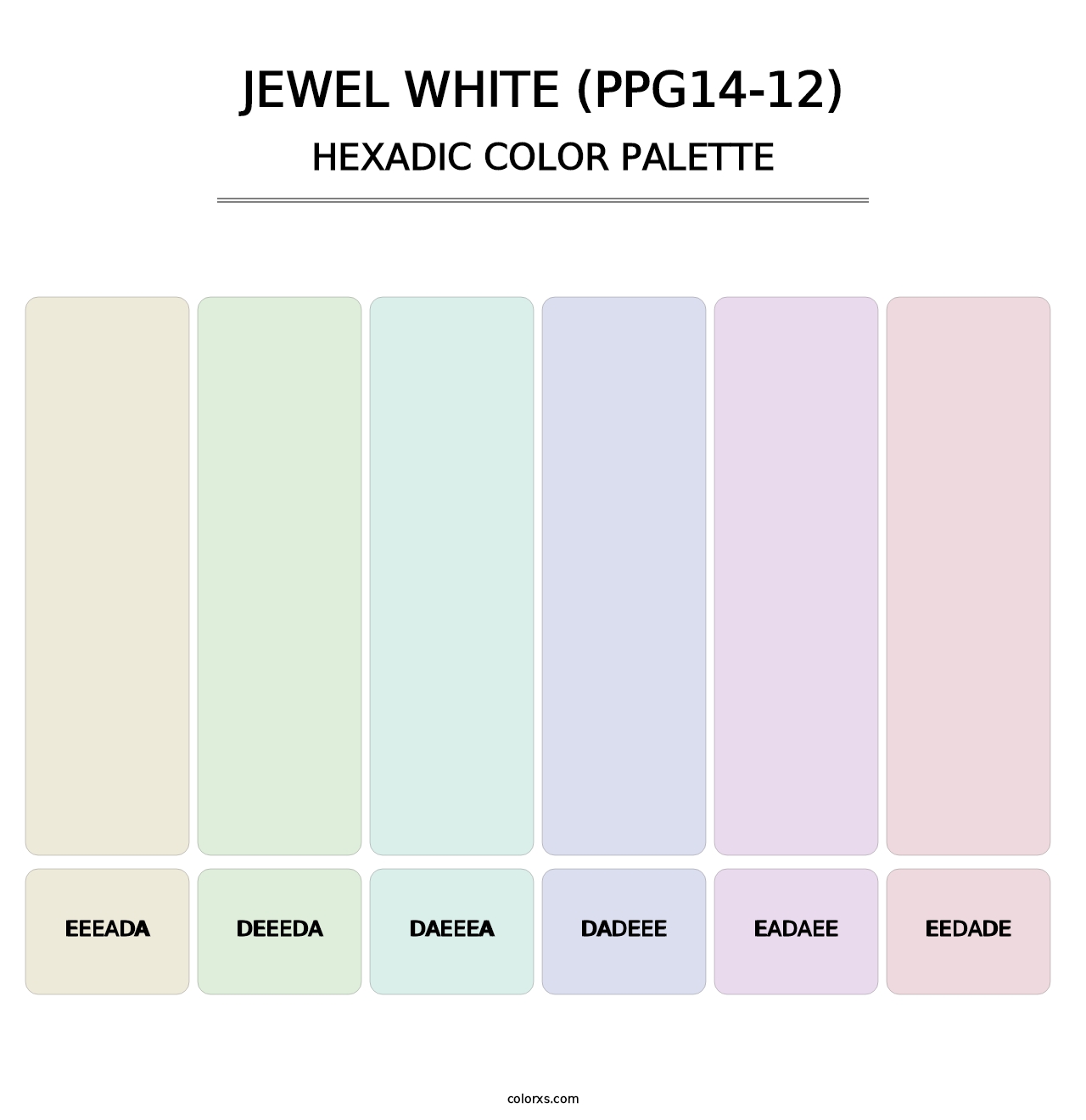Jewel White (PPG14-12) - Hexadic Color Palette