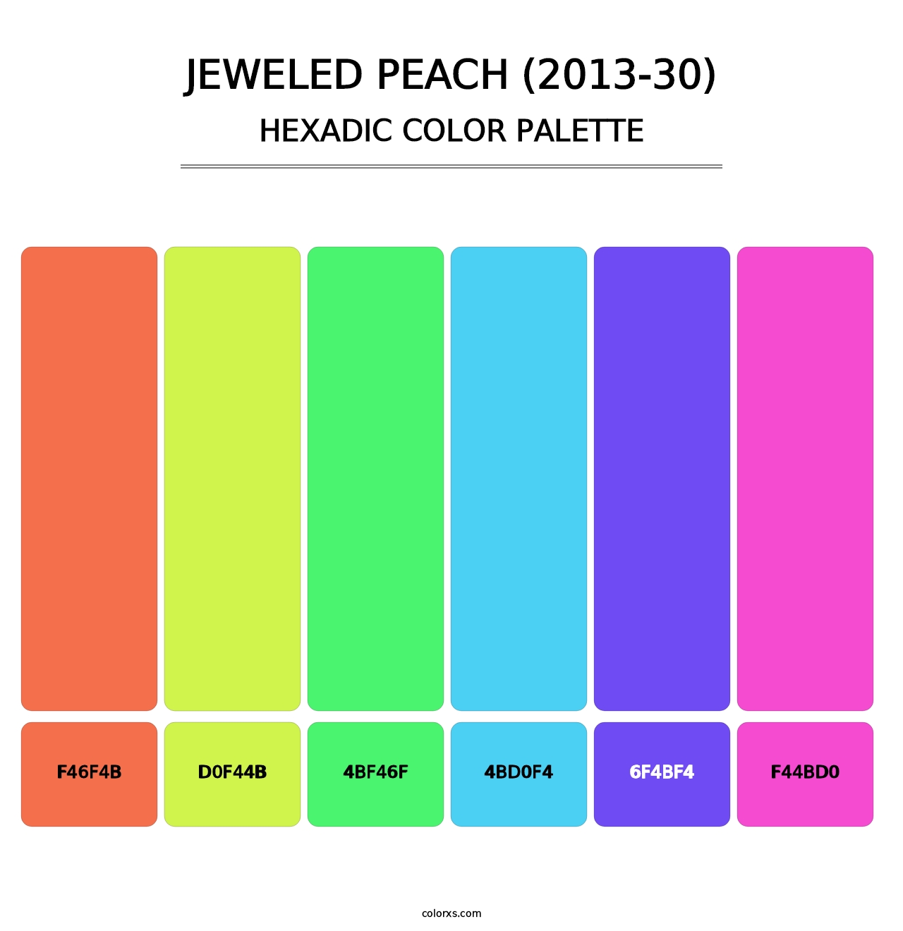 Jeweled Peach (2013-30) - Hexadic Color Palette