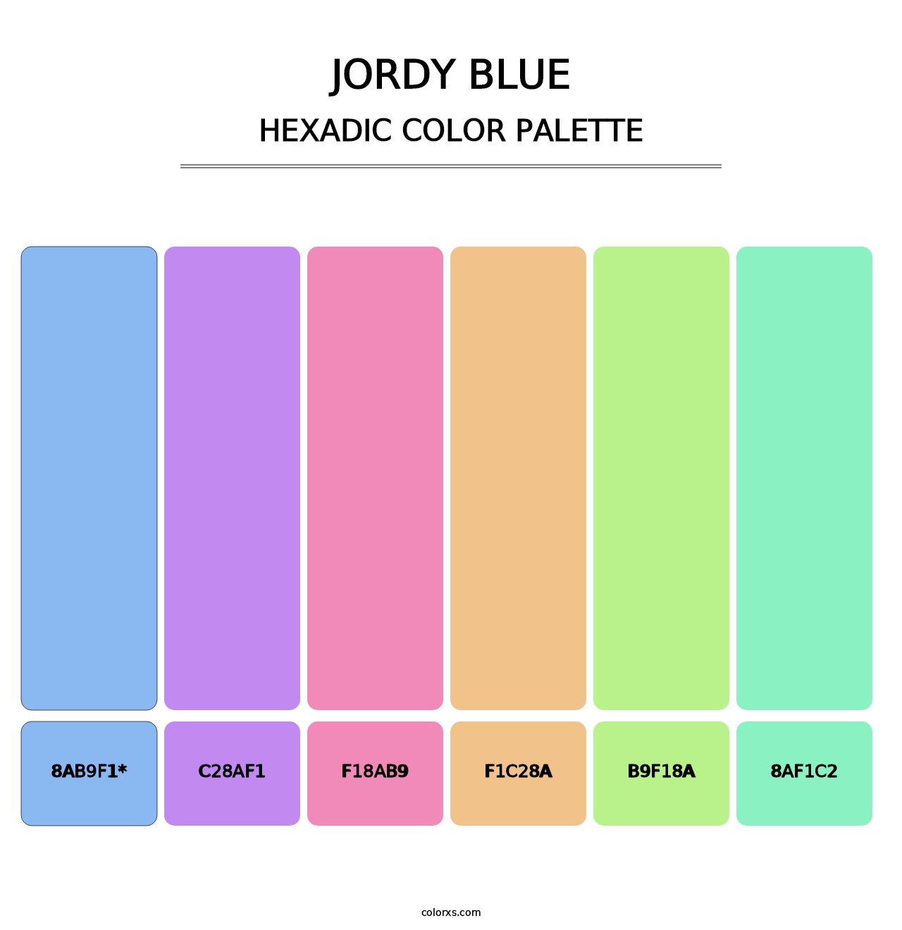 Jordy Blue - Hexadic Color Palette