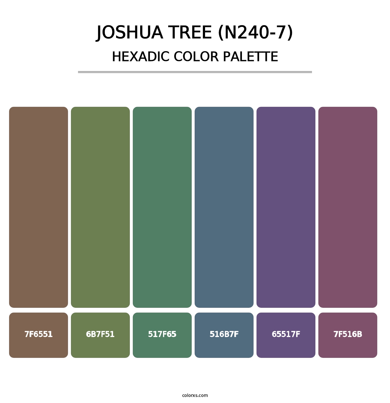 Joshua Tree (N240-7) - Hexadic Color Palette