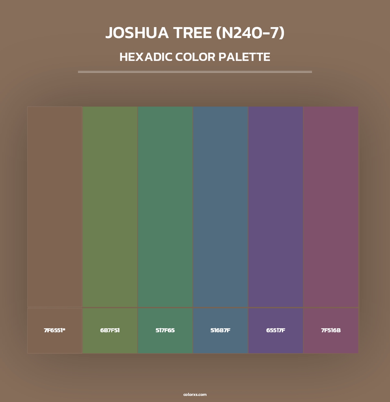 Joshua Tree (N240-7) - Hexadic Color Palette