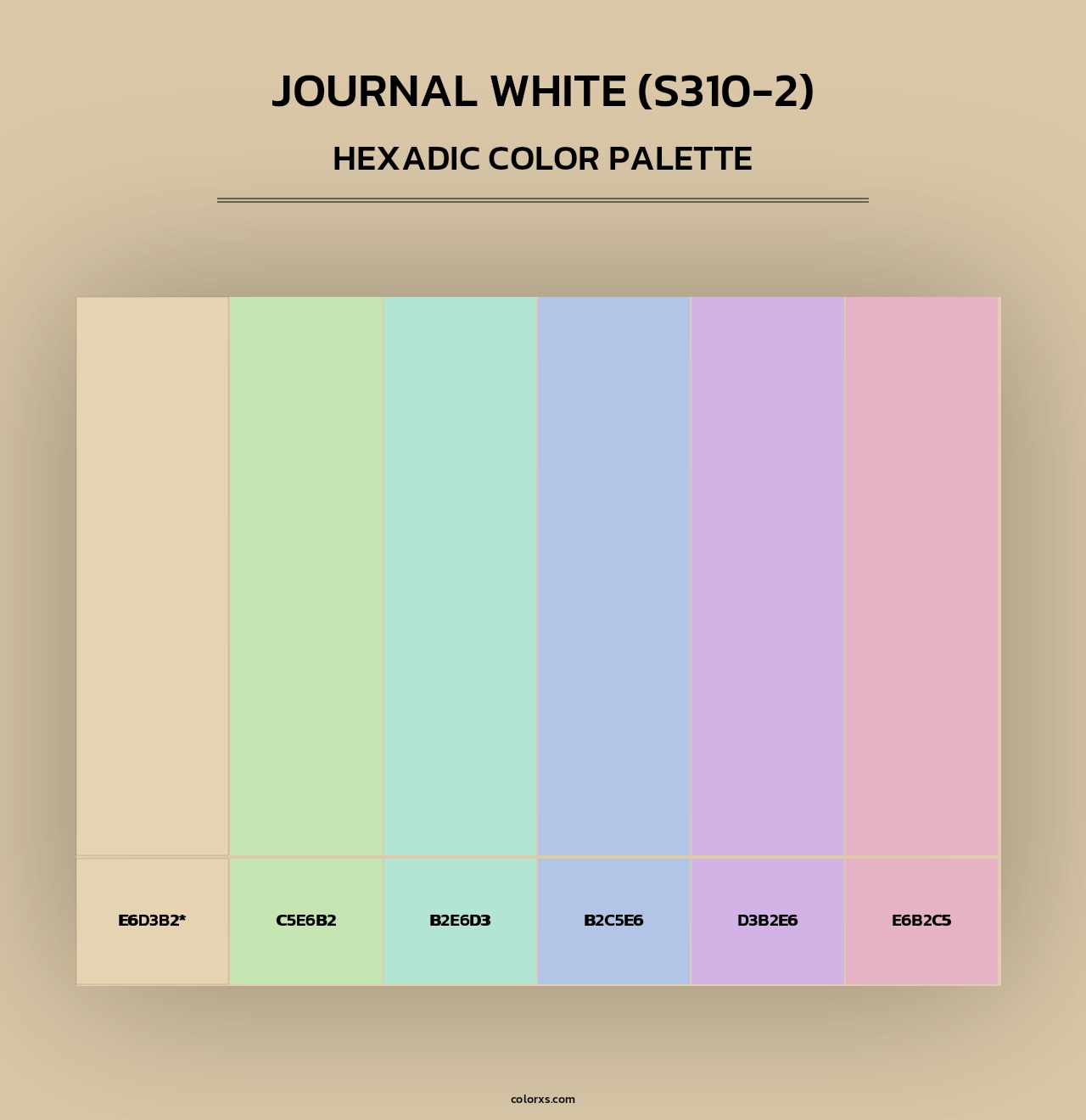 Journal White (S310-2) - Hexadic Color Palette