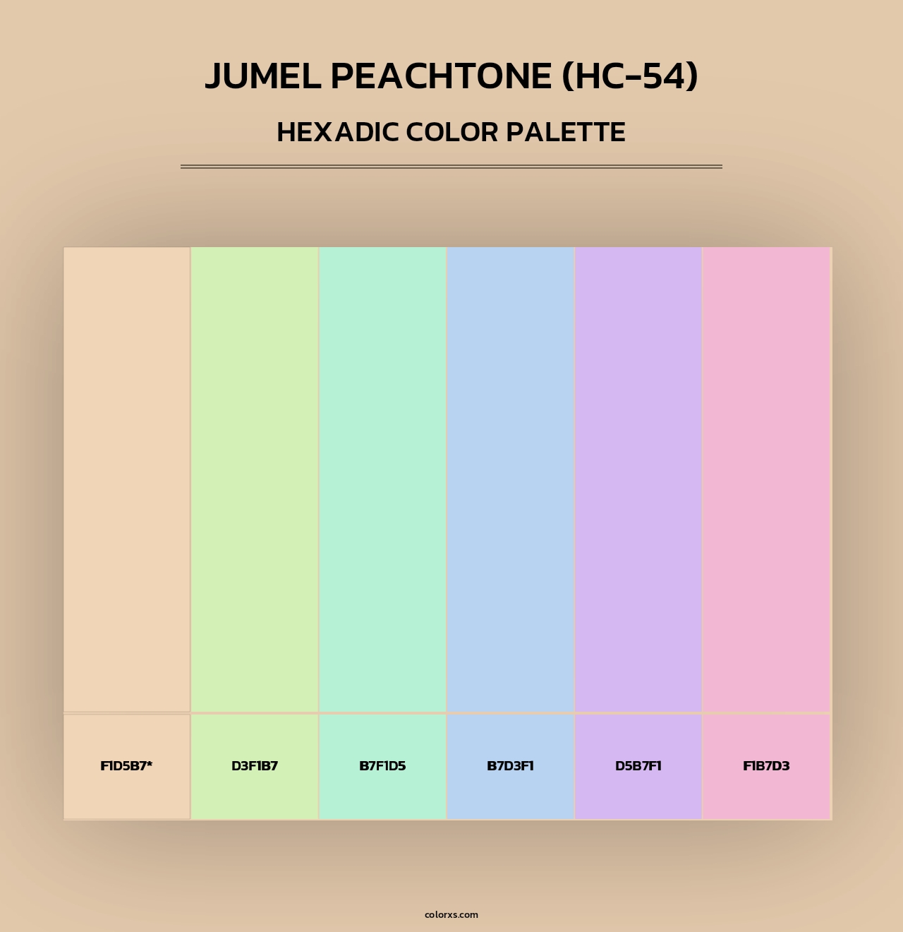 Jumel Peachtone (HC-54) - Hexadic Color Palette