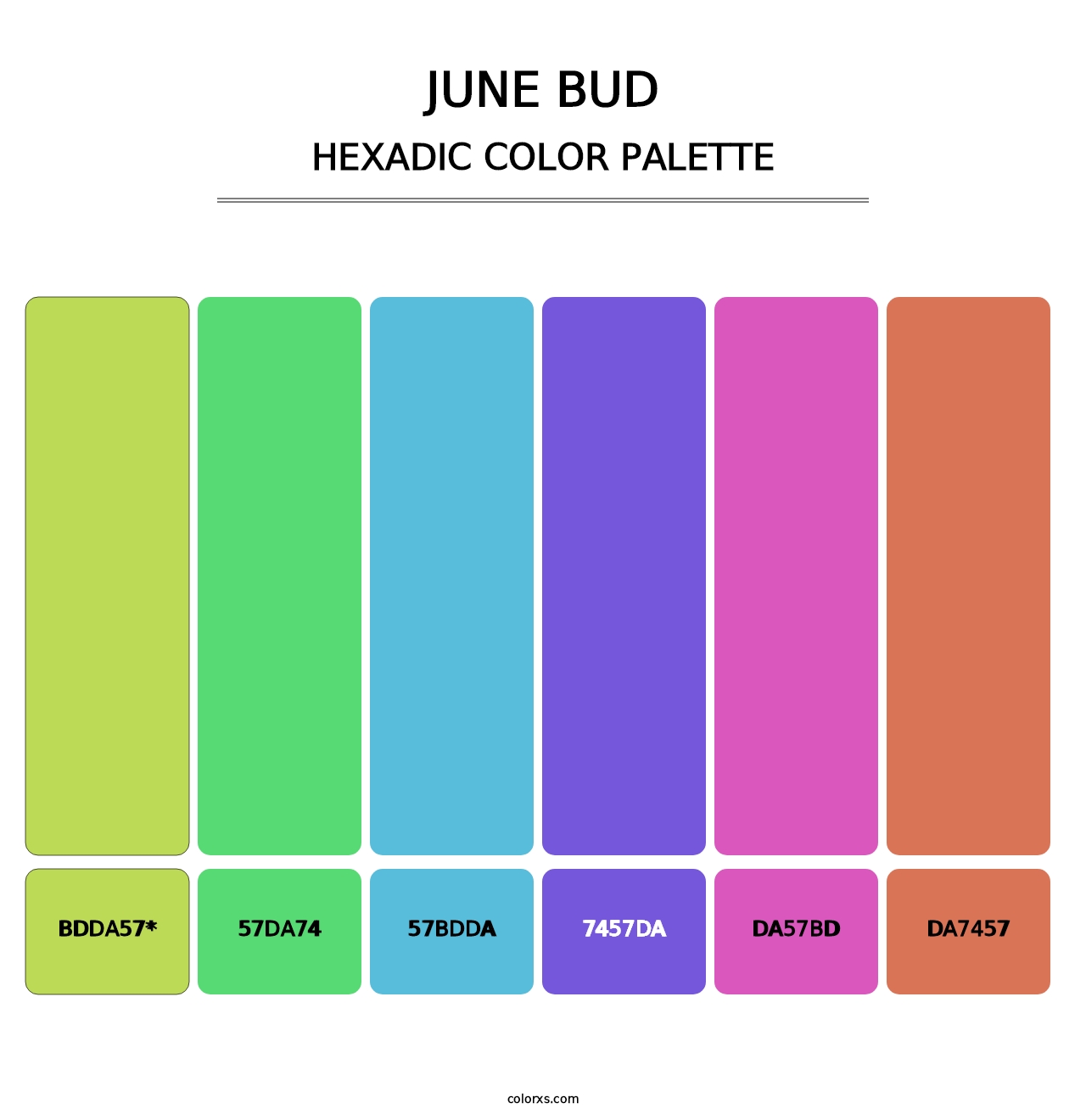 June Bud - Hexadic Color Palette