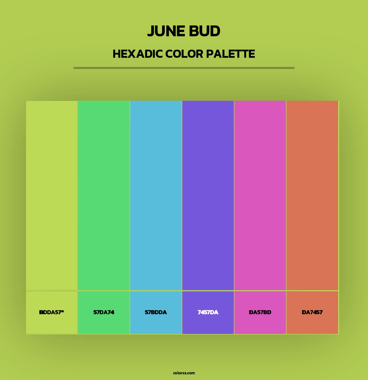 June Bud - Hexadic Color Palette