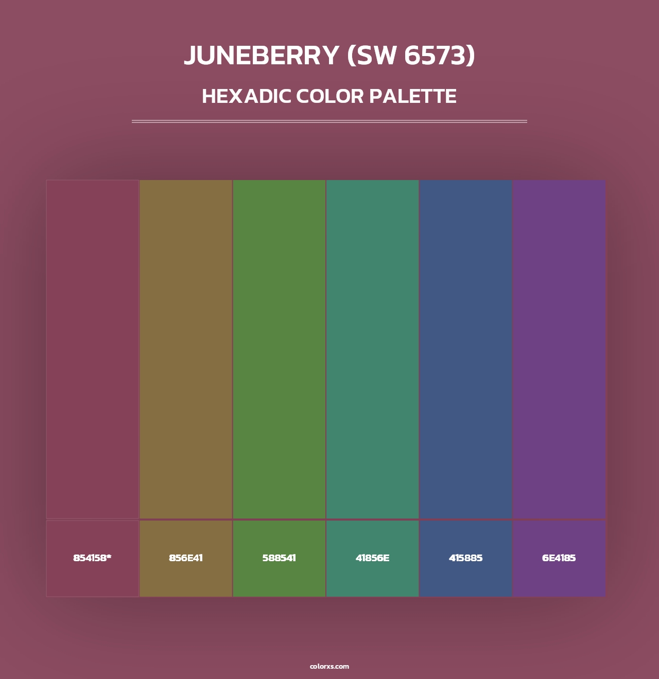 Juneberry (SW 6573) - Hexadic Color Palette