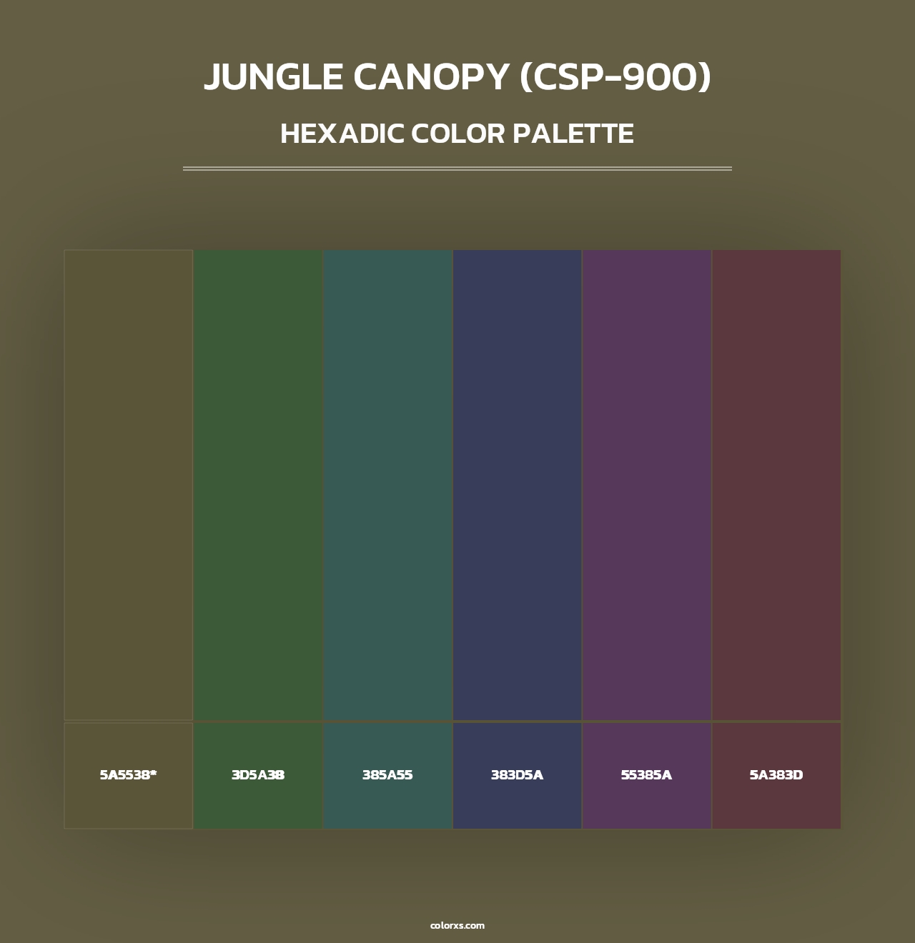 Jungle Canopy (CSP-900) - Hexadic Color Palette