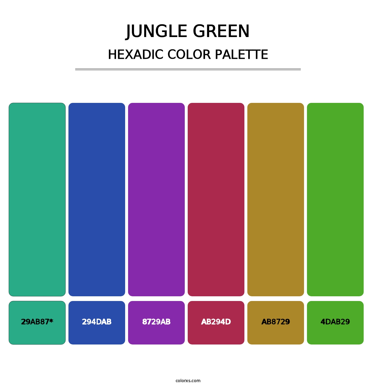 Jungle Green - Hexadic Color Palette