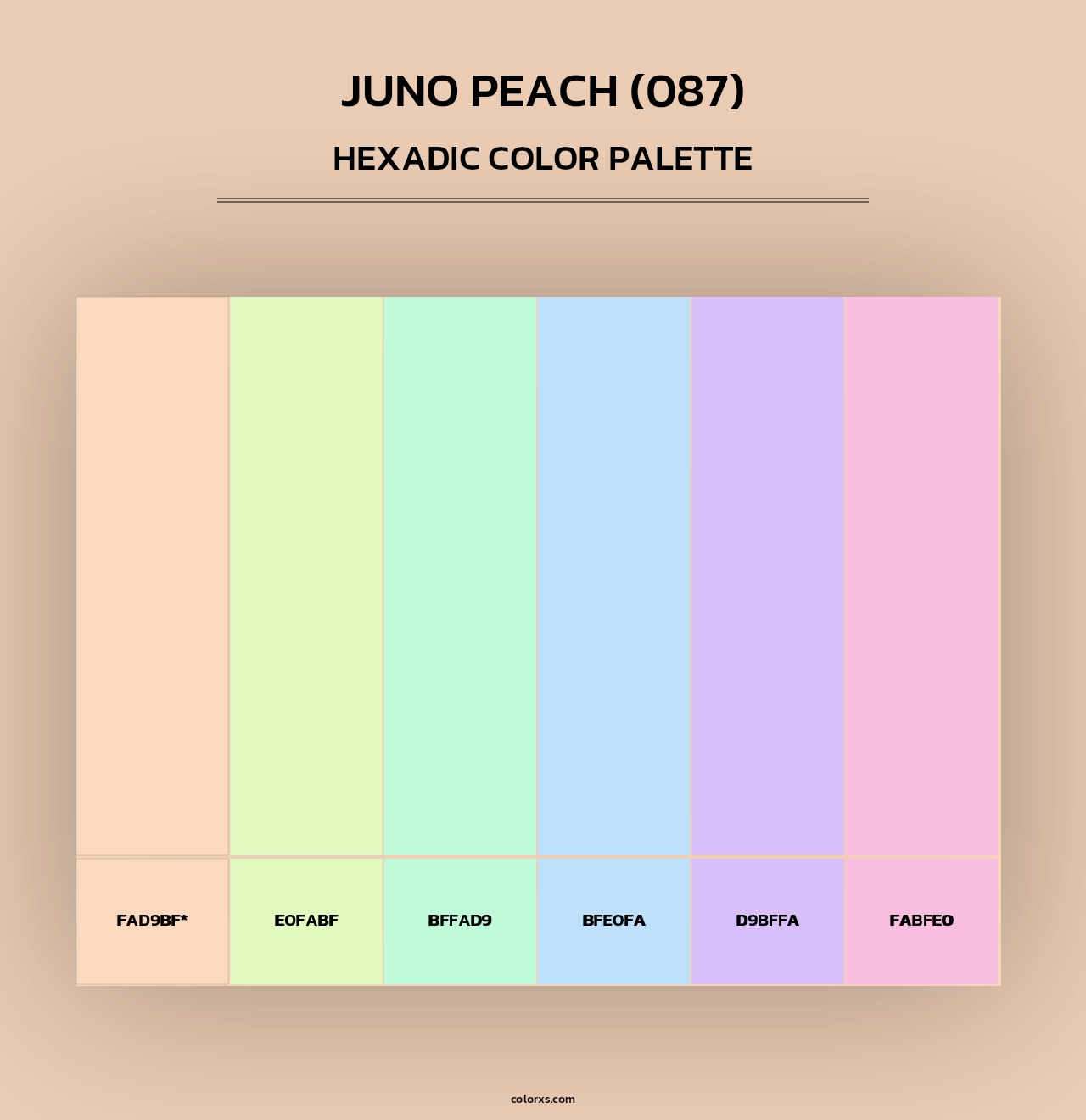 Juno Peach (087) - Hexadic Color Palette